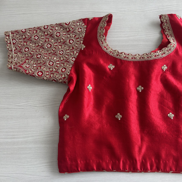 Magenta Red Leheriya Tussar Silk Saree