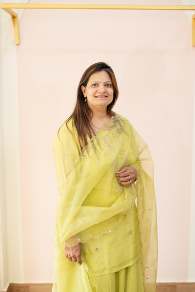 MINTGREEN HANDWORK SHORTKURTI,SKIRT AND ORGANZA DUPTTAA