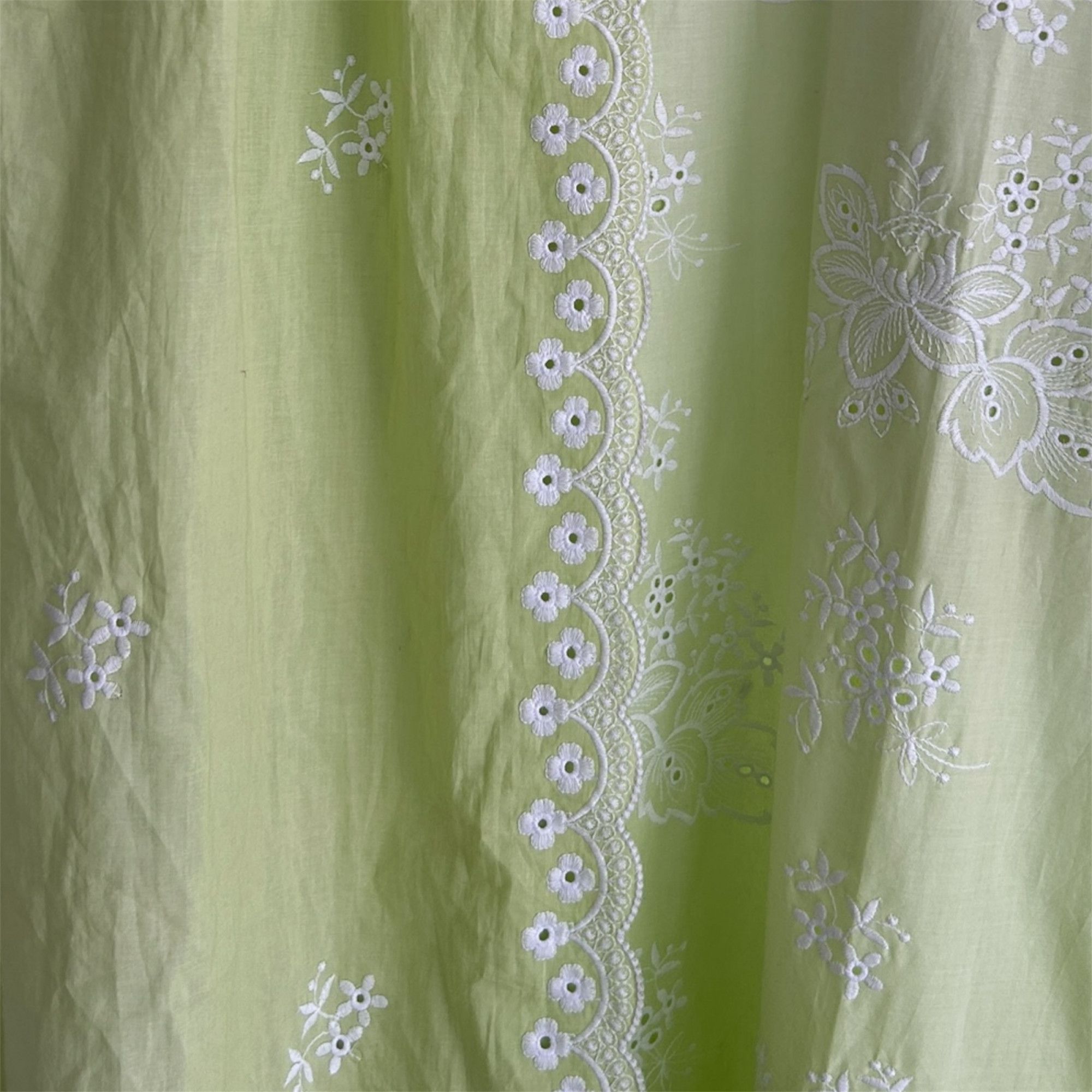 Mint Green Pure Cotton Schiffli Suit Set
