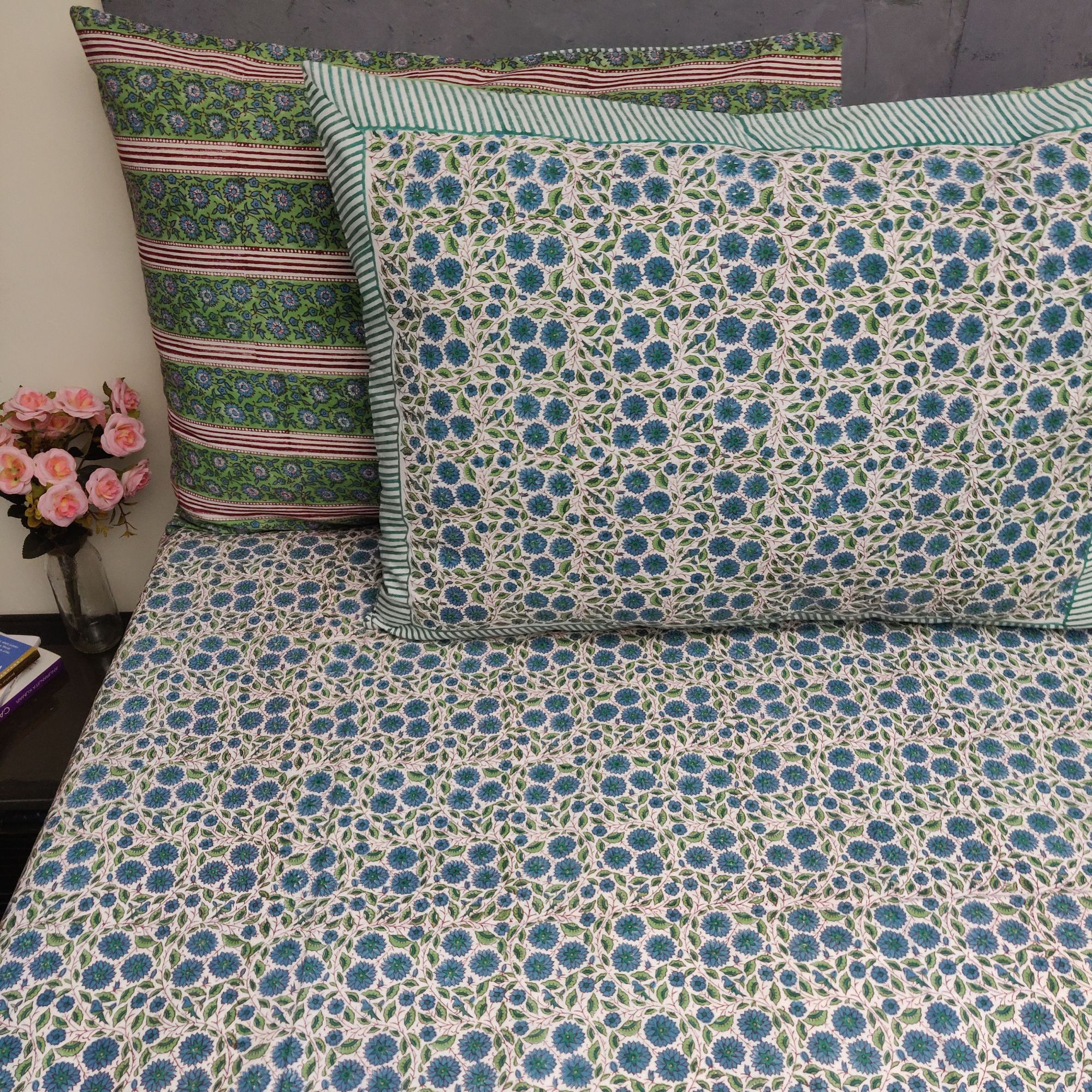 Double Bedsheet Handblock BHD209