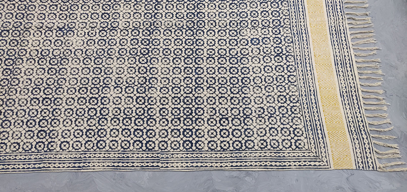 Handblock Printed CapetDhurrie H46C11