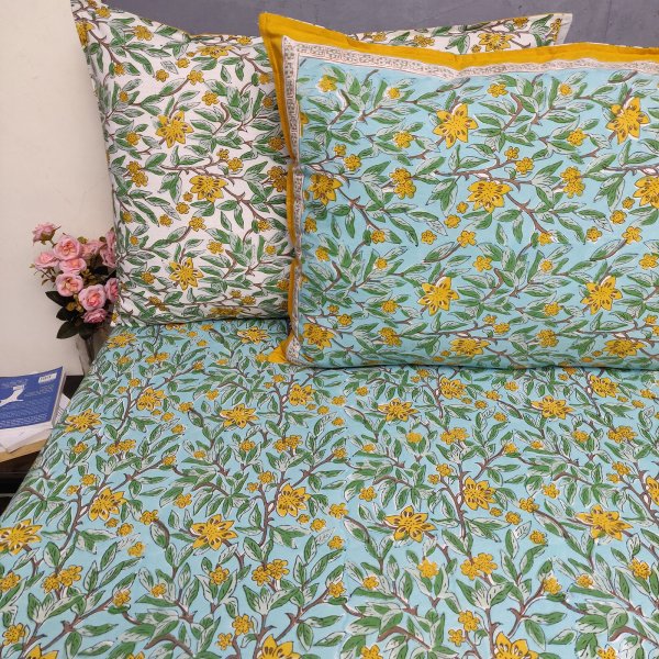 Buy Hand Block Printed Bed Sheets Online at Best Price