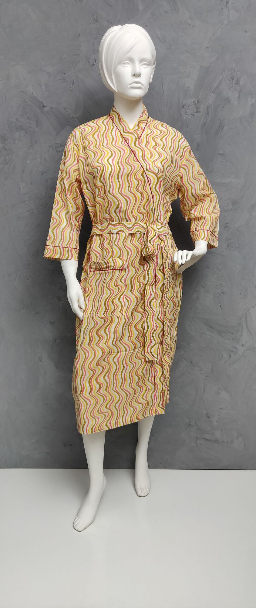 Handblock Housecoat Cotton Robe HCCR162