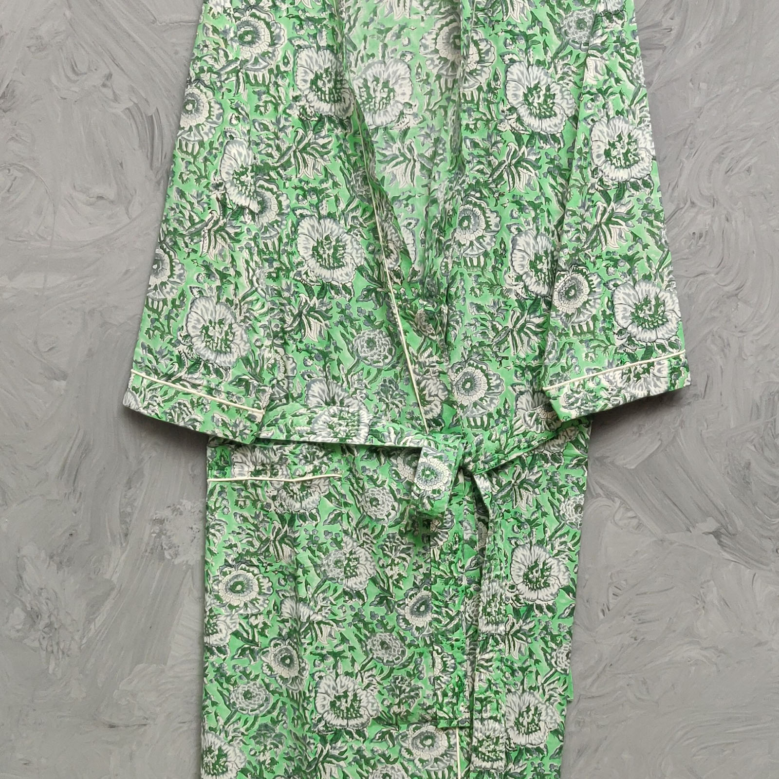 Handblock Housecoat Cotton Robe HCCR163