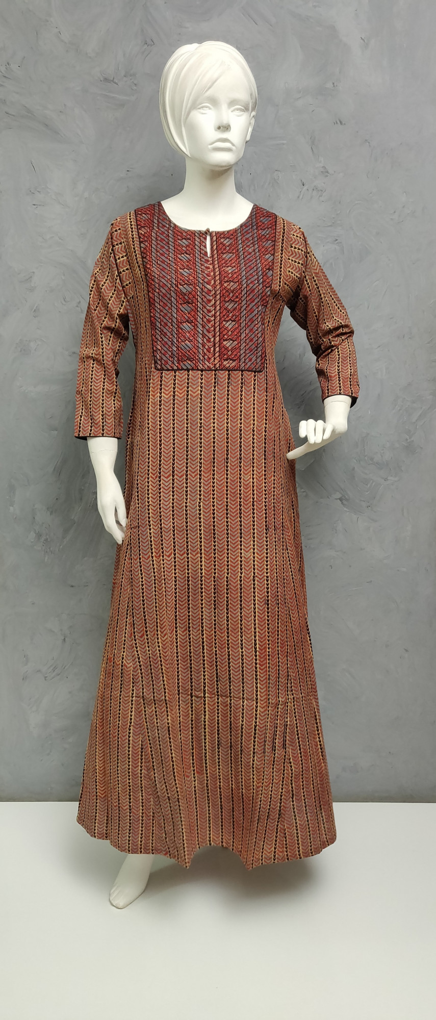 Ajrakh Handblock Printed Nighty WNF137