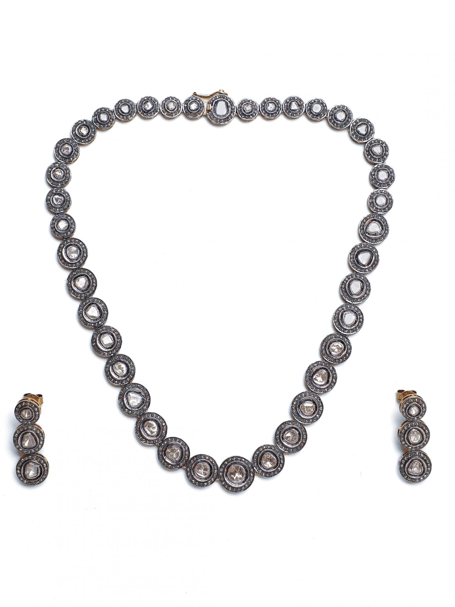 Victorian Beauty Sterling Silver Diamond Necklace