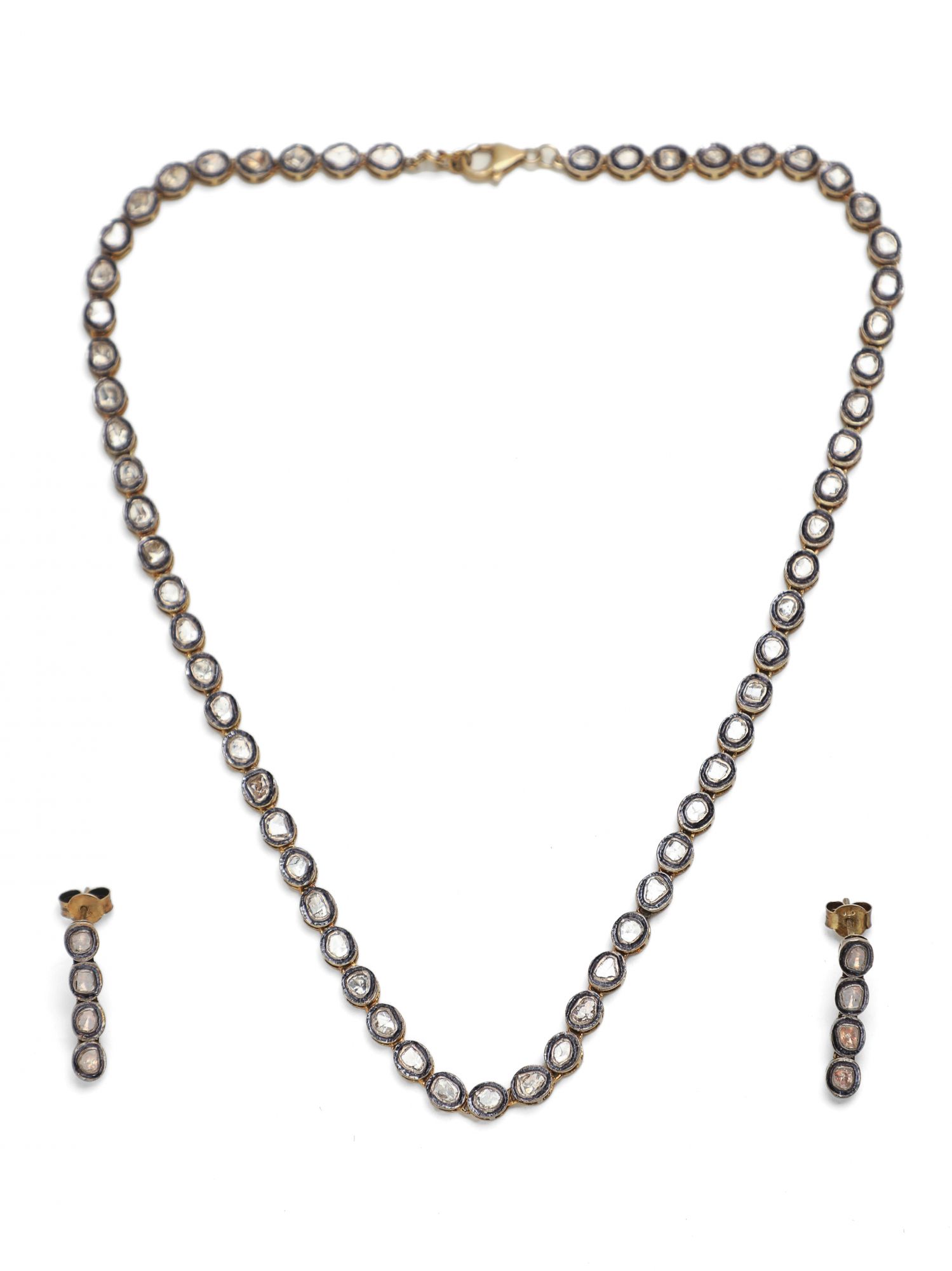 Vintage Intention Sterling Silver Diamond Necklace