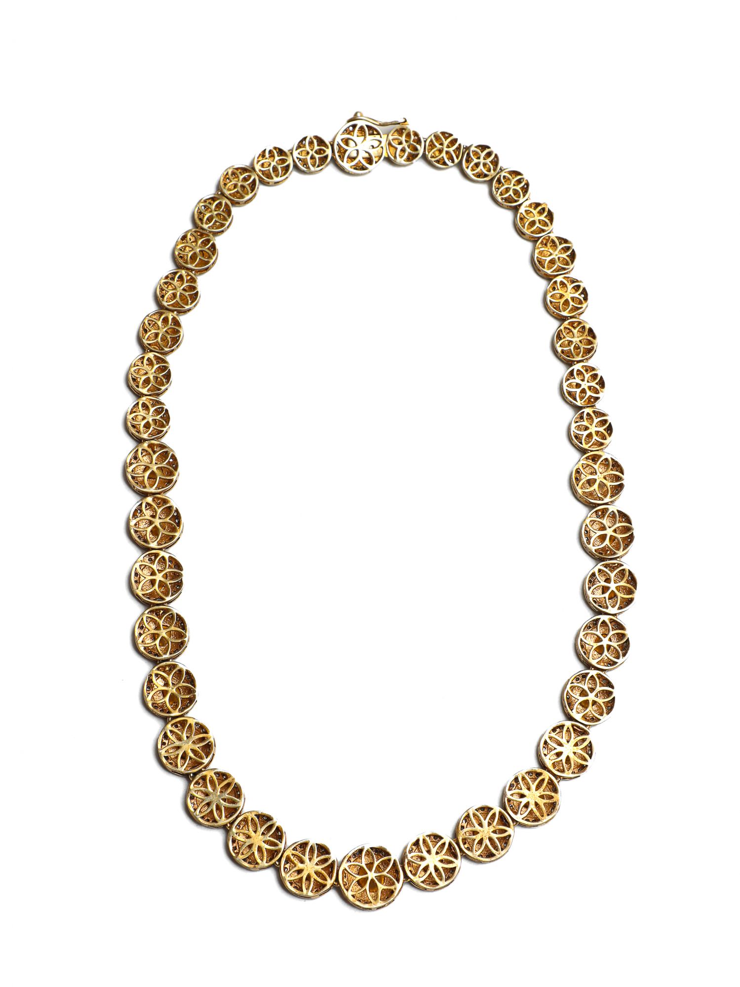 Victorian Beauty Sterling Silver Diamond Necklace