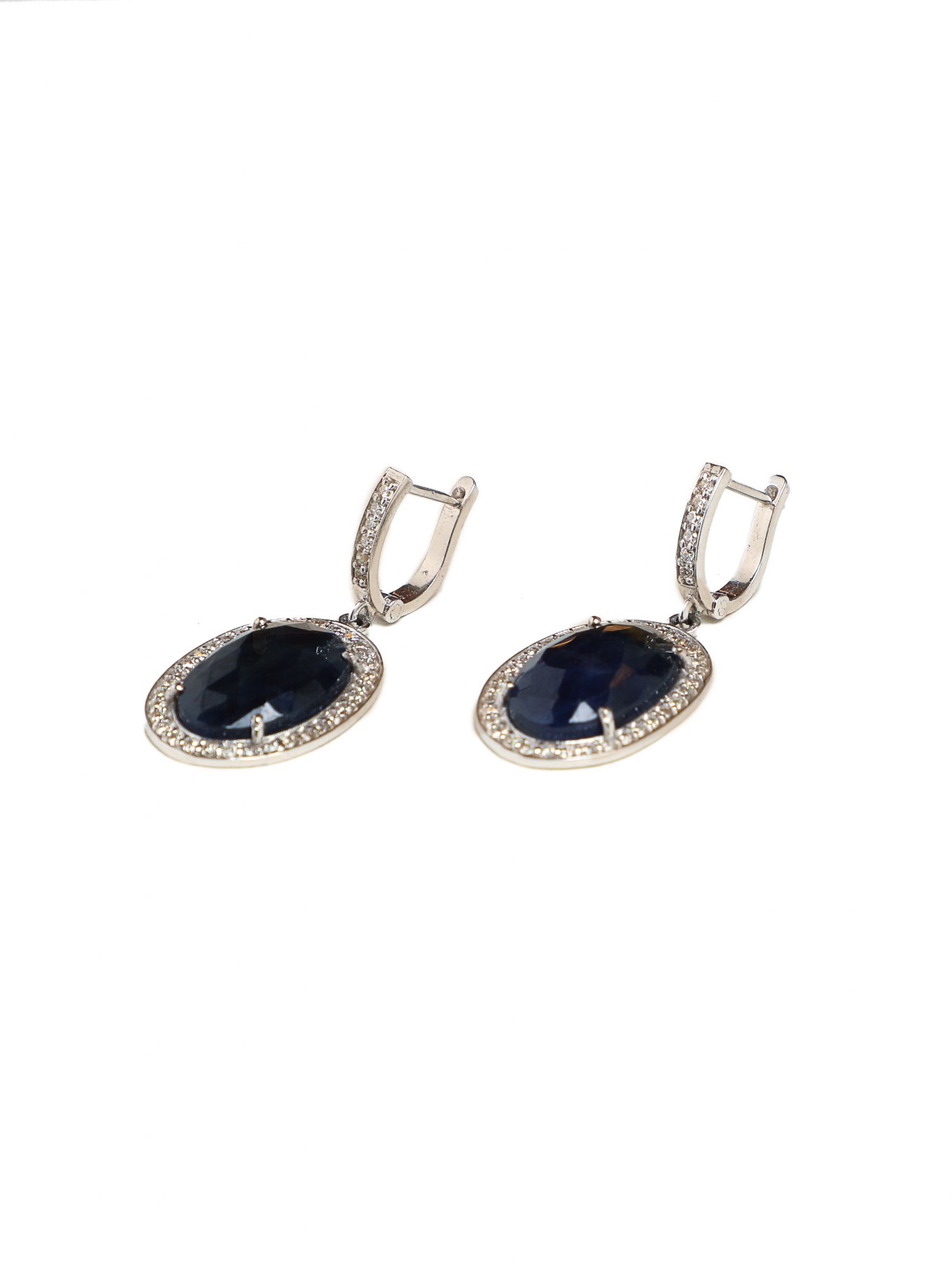 Diamond Blue Drops Earrings