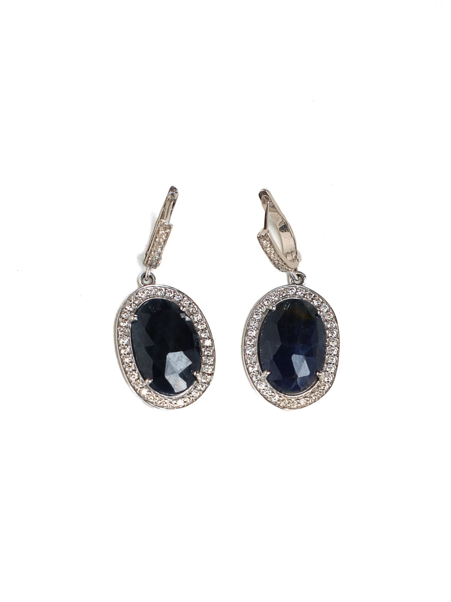 Diamond Blue Drops Earrings