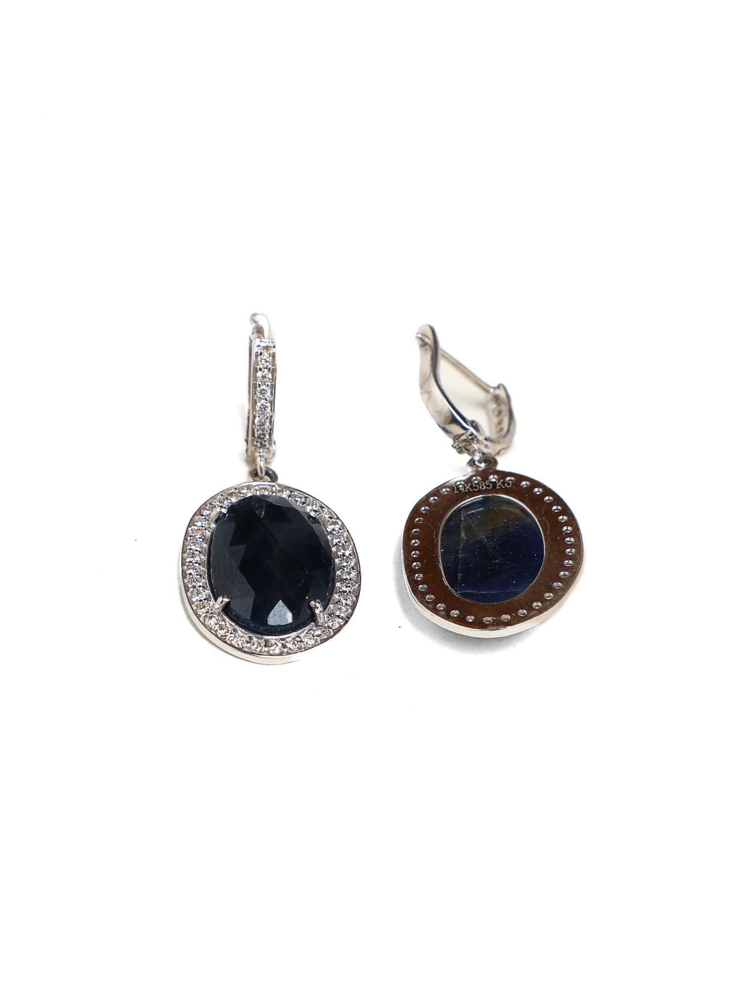 Diamond Blue Drops Earrings