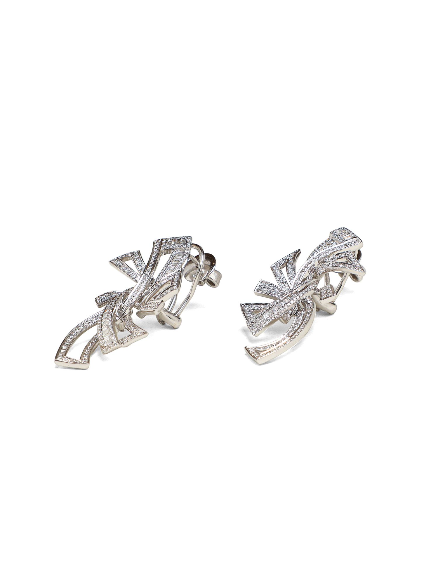 Diamond Bow Earrings