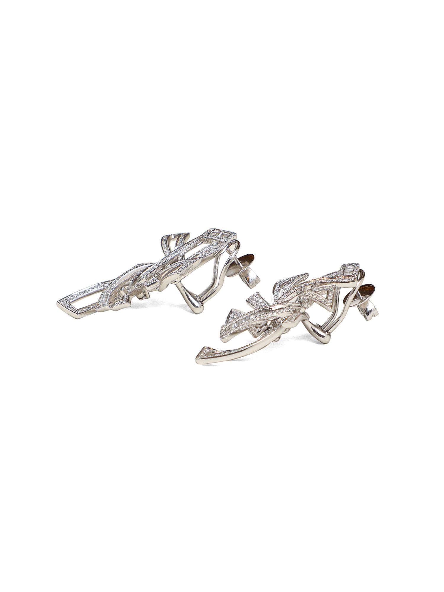 Diamond Bow Earrings