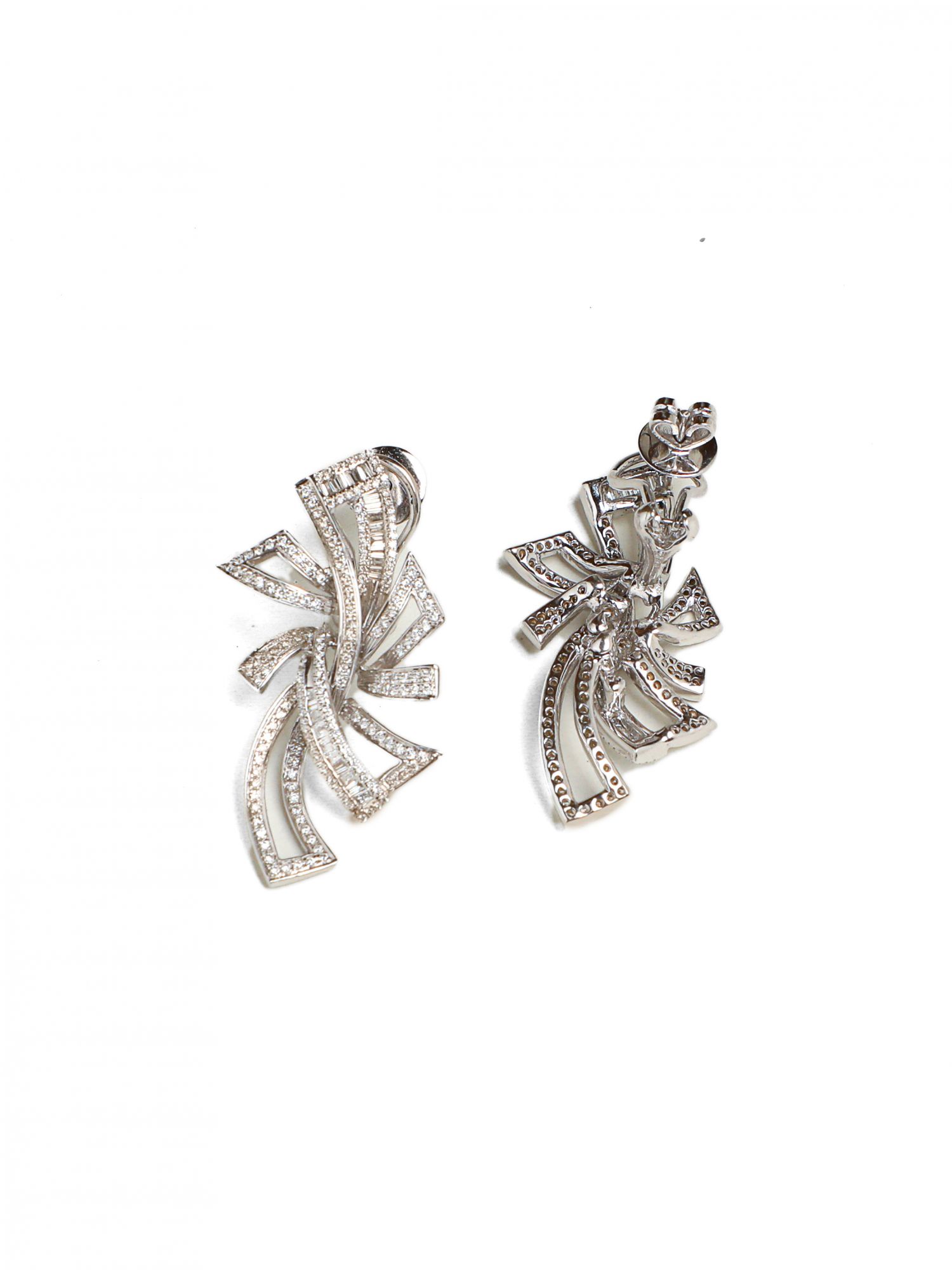 Diamond Bow Earrings