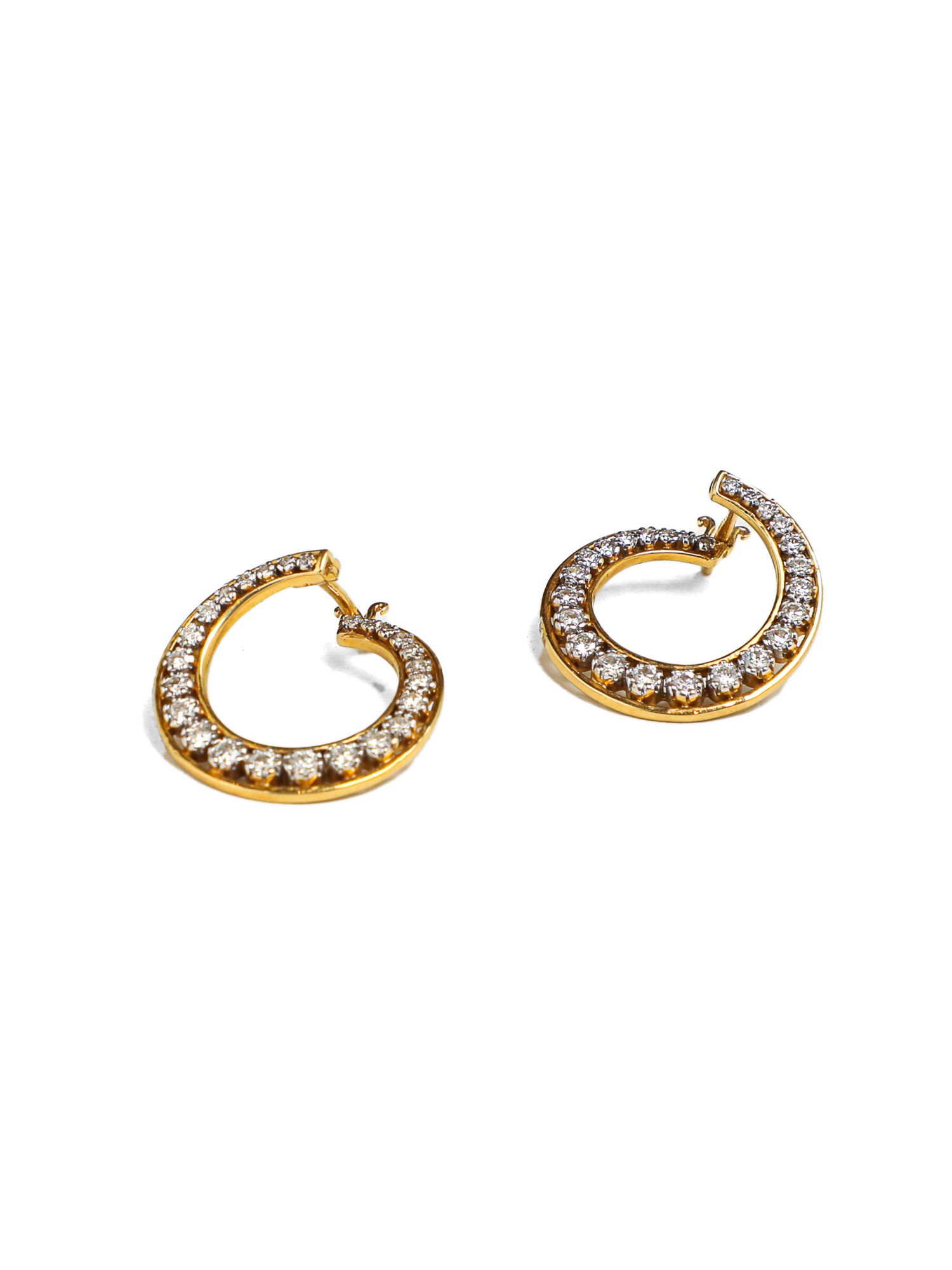 Diamond Twirl Earrings