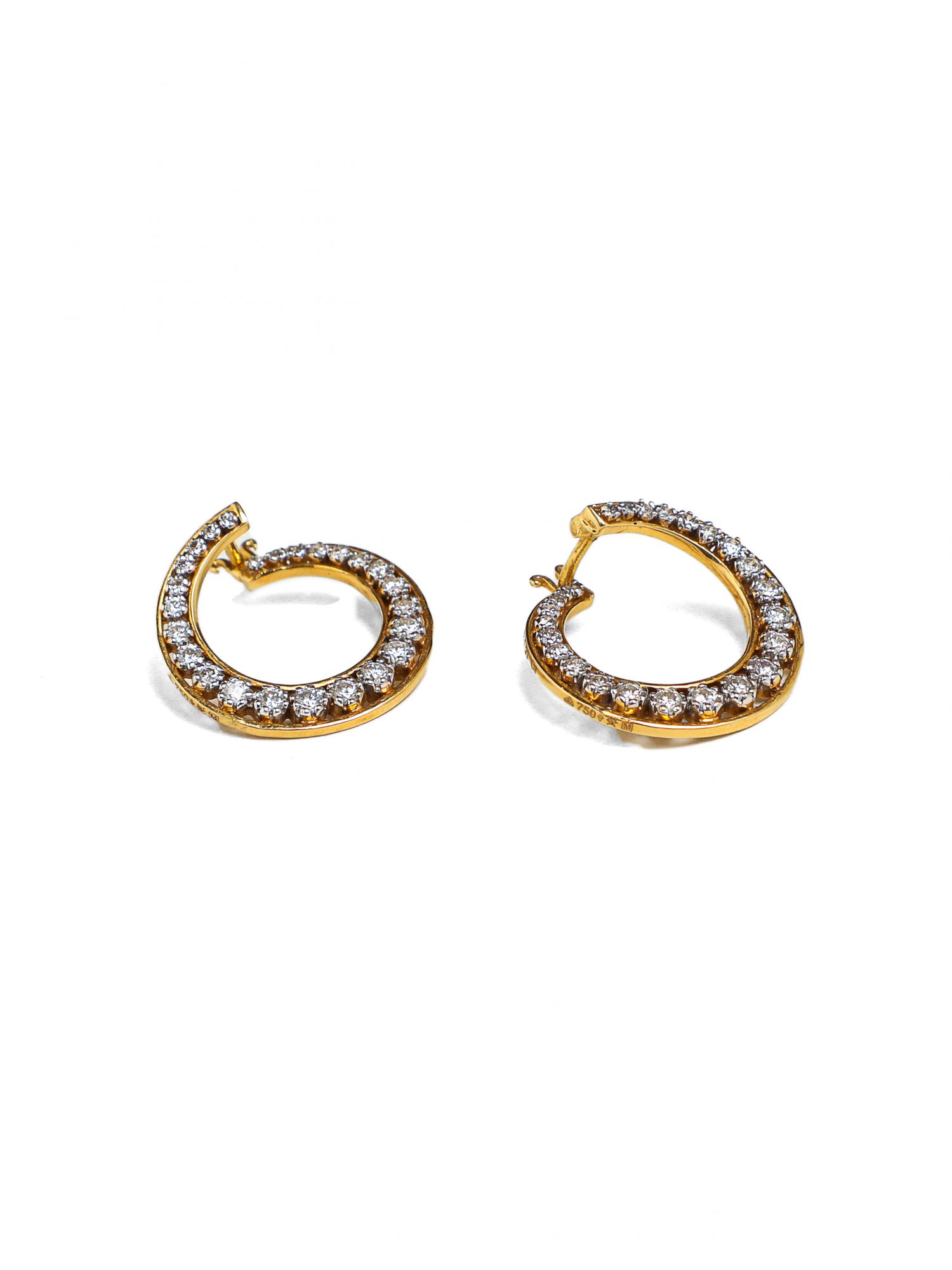 Diamond Twirl Earrings