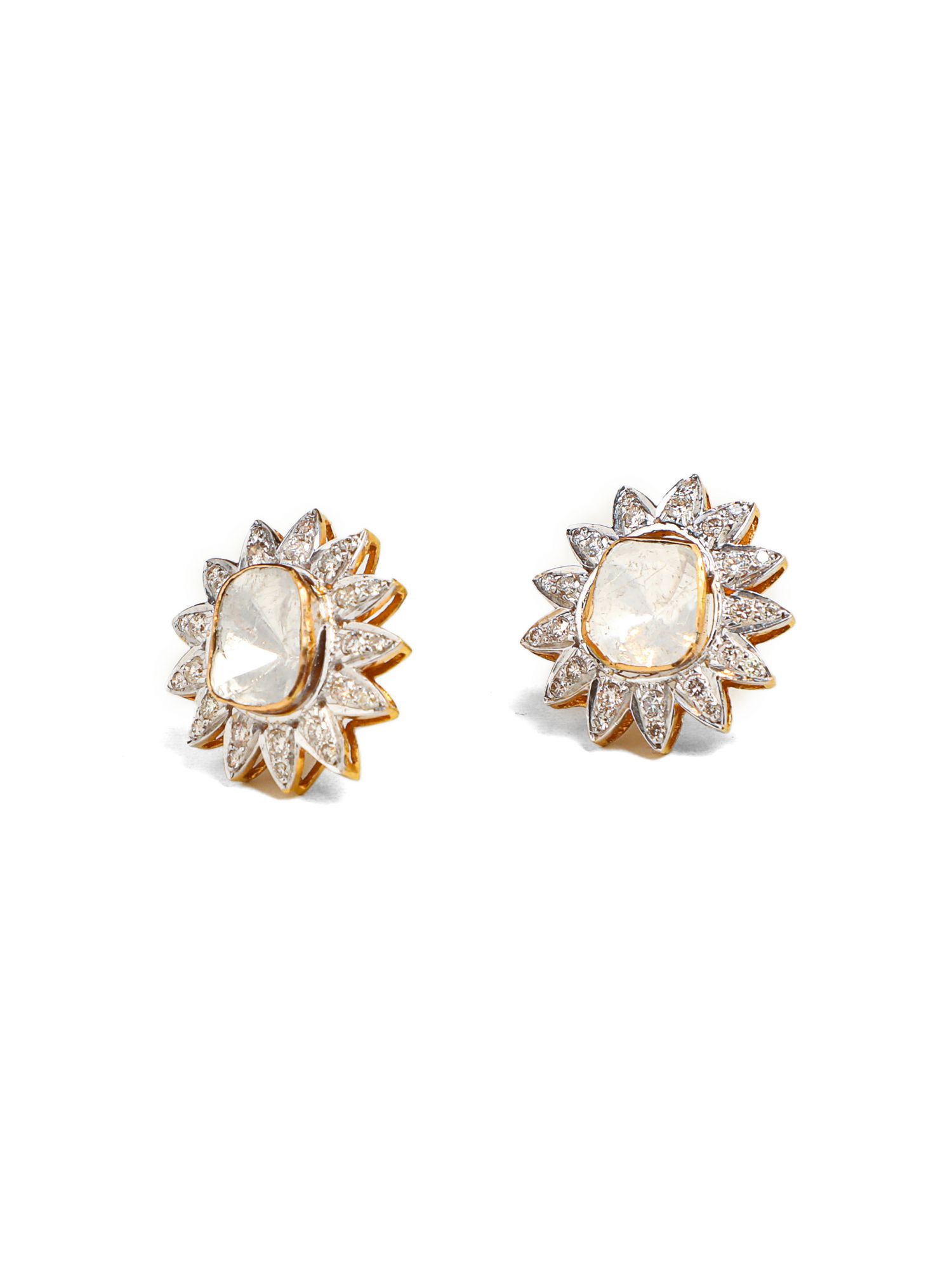 Diamond Floral Earrings