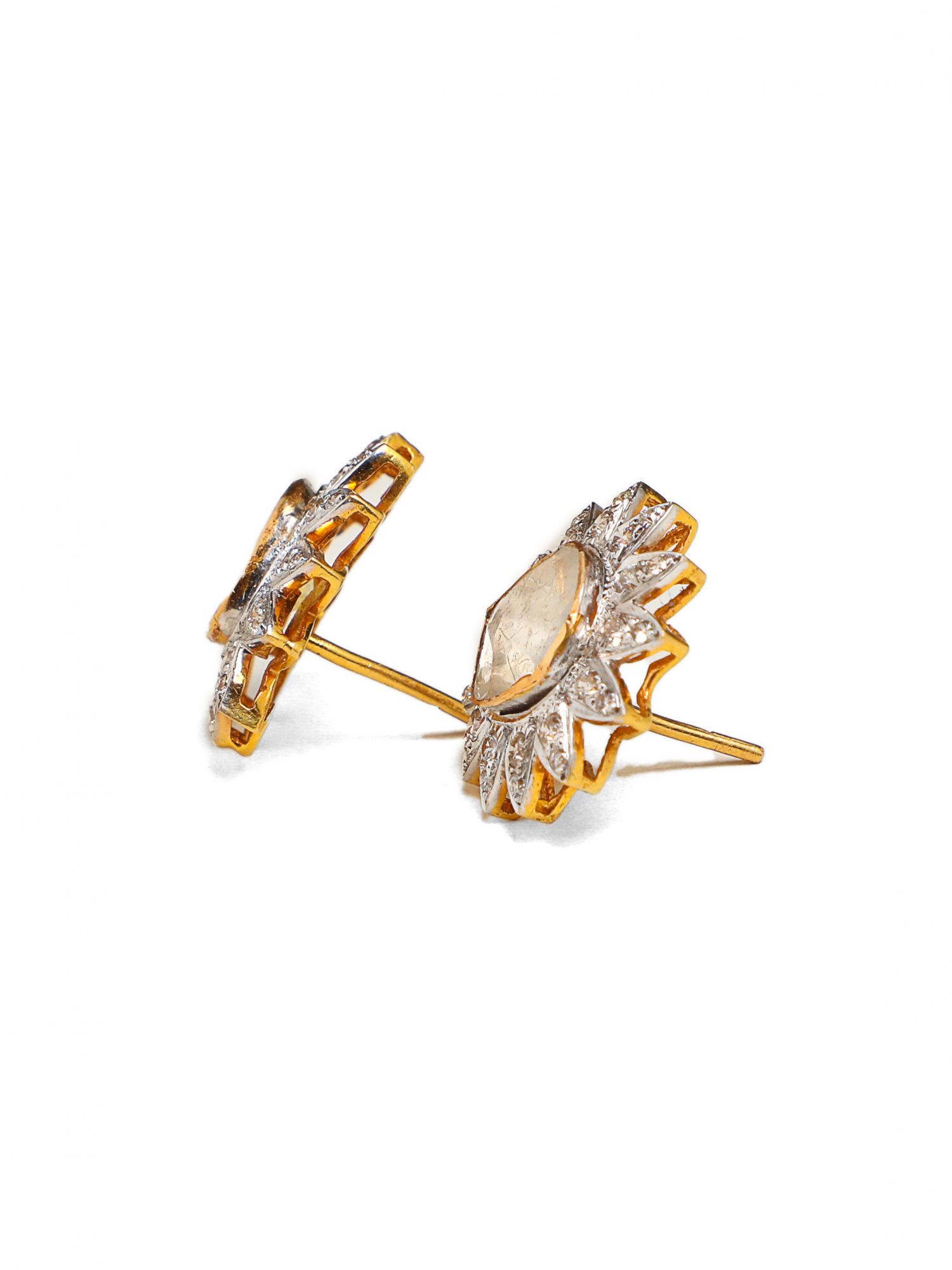 Diamond Floral Earrings