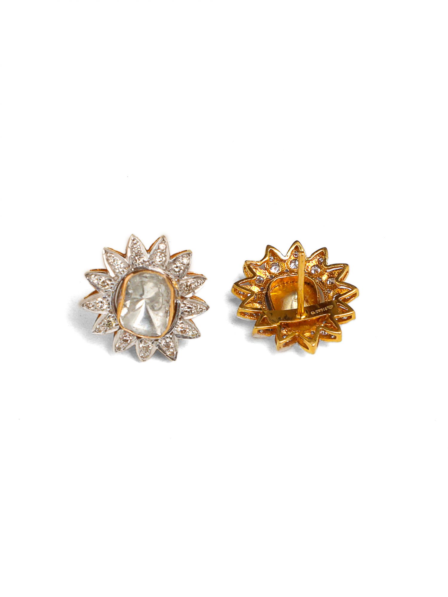 Diamond Floral Earrings