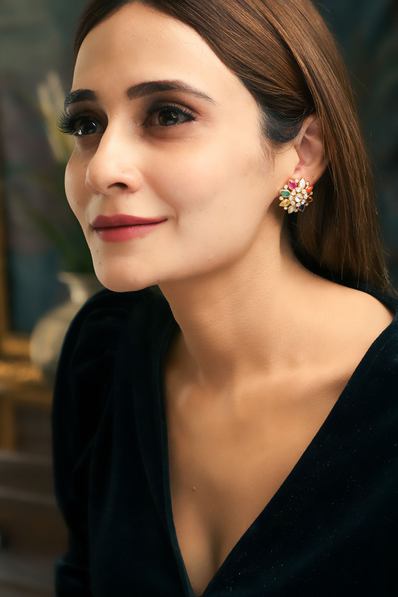 Navratna Earrings