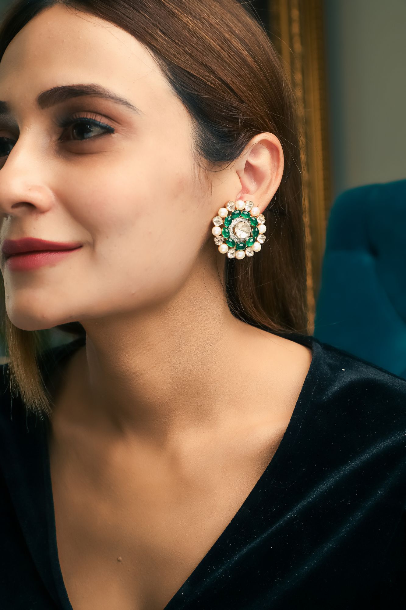 Handmade Love Diamond Earrings