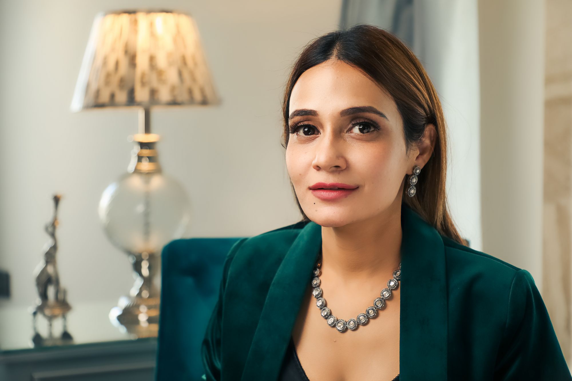 Victorian Beauty Sterling Silver Diamond Necklace