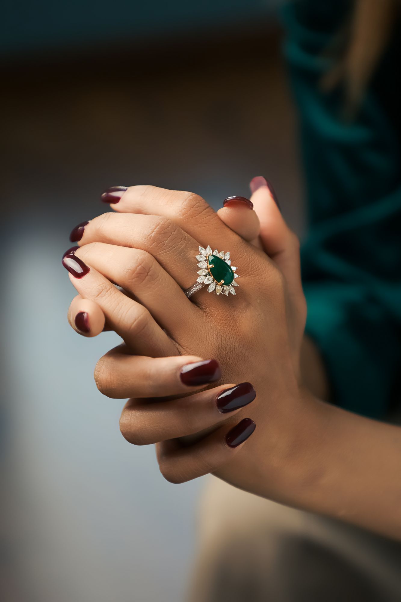 Orra Diamond Emerald Ring