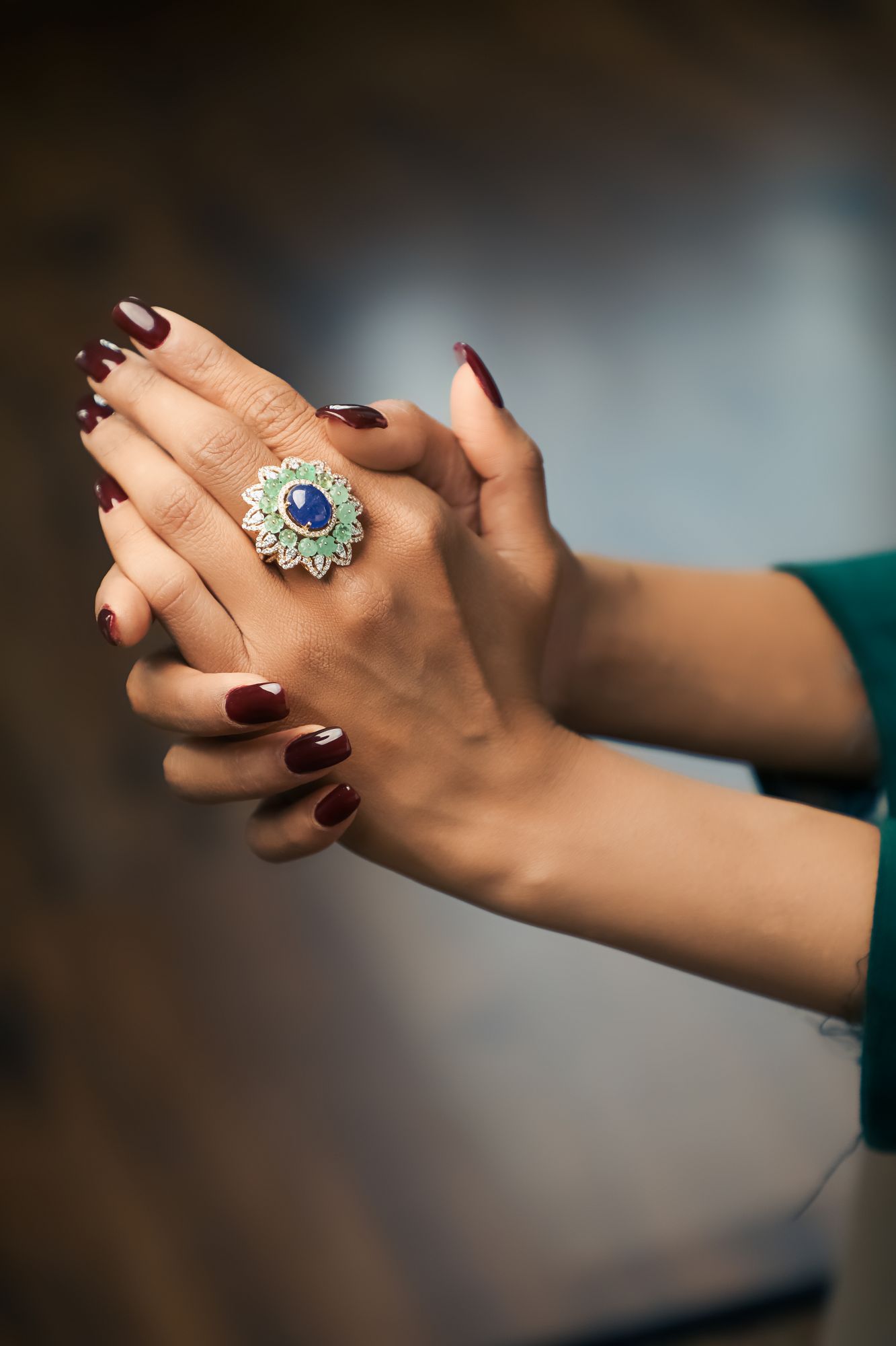 Diamond Tanzanite Cocktail Ring
