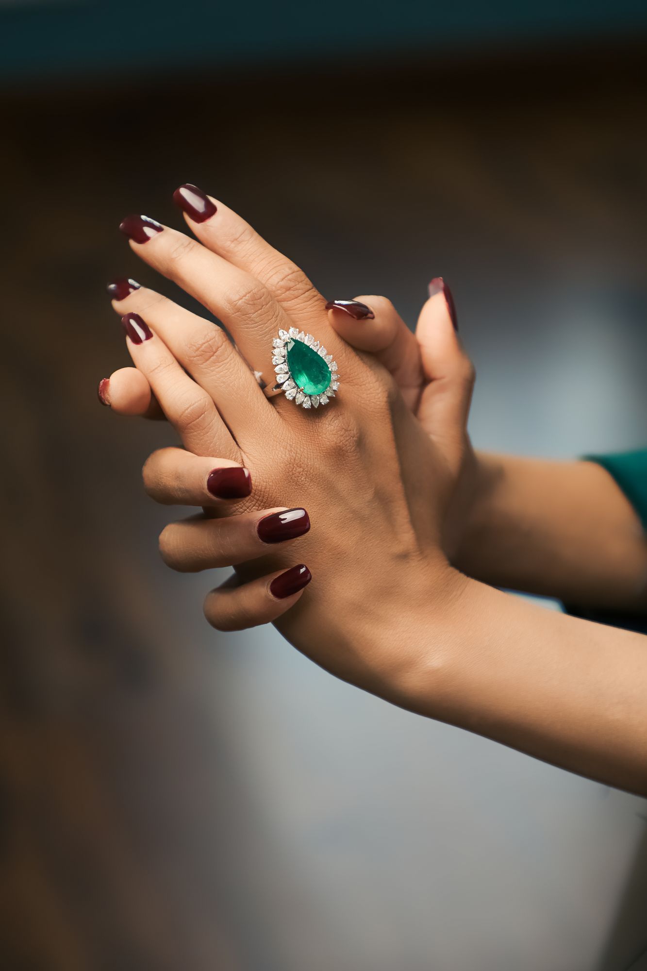 Exotica Diamond Emerald Ring