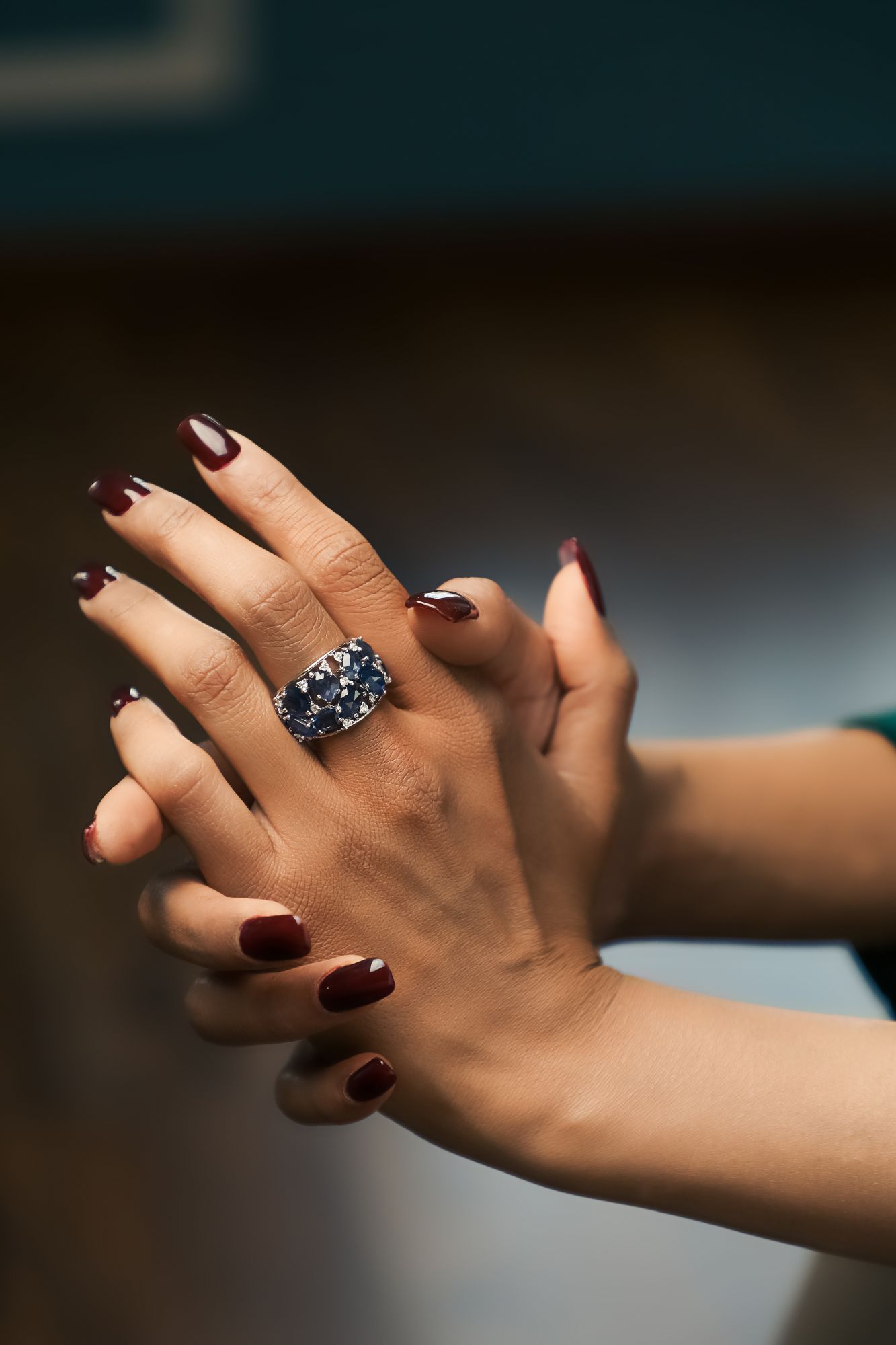 Diamond Sapphire Nilaya Ring