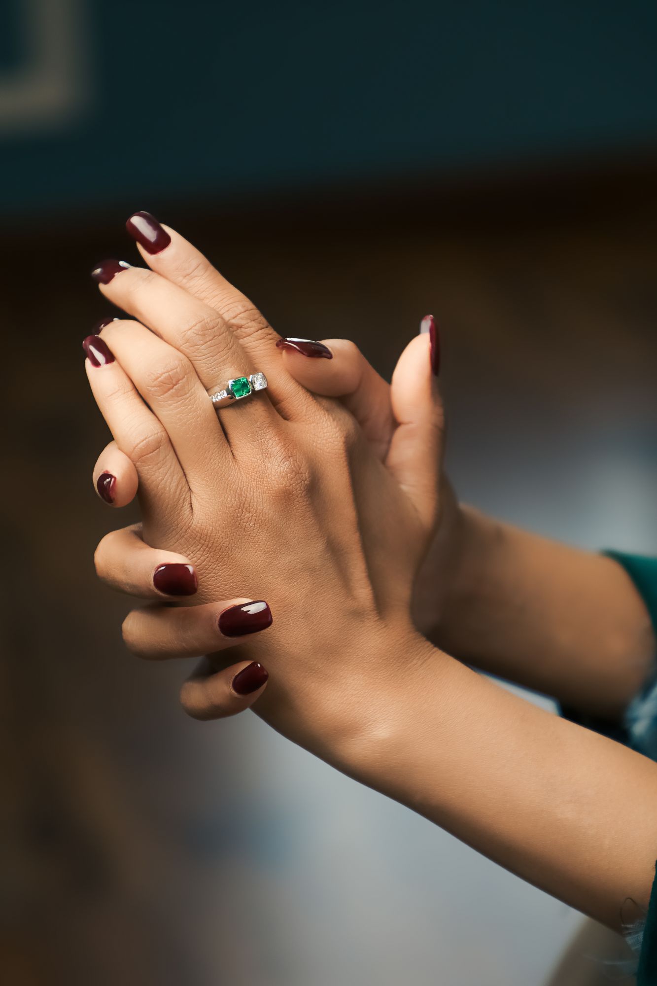 Rendezvous Diamond Emerald Ring