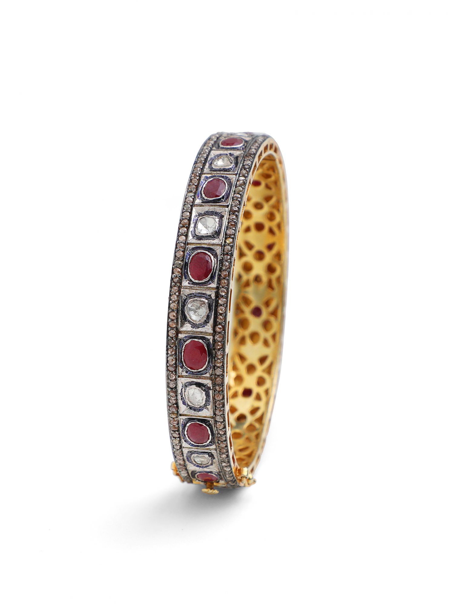 Victorian Diamond Jahanara Silver Bangle