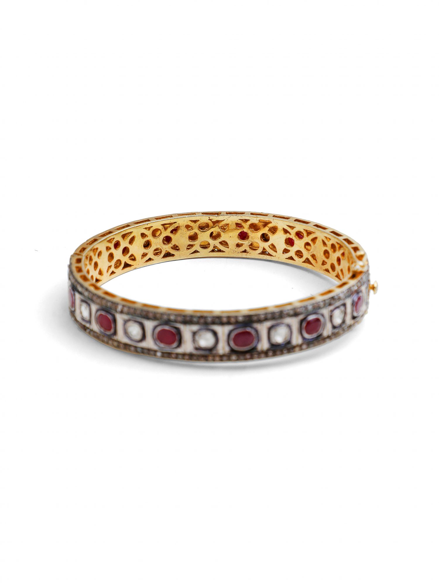 Victorian Diamond Jahanara Silver Bangle