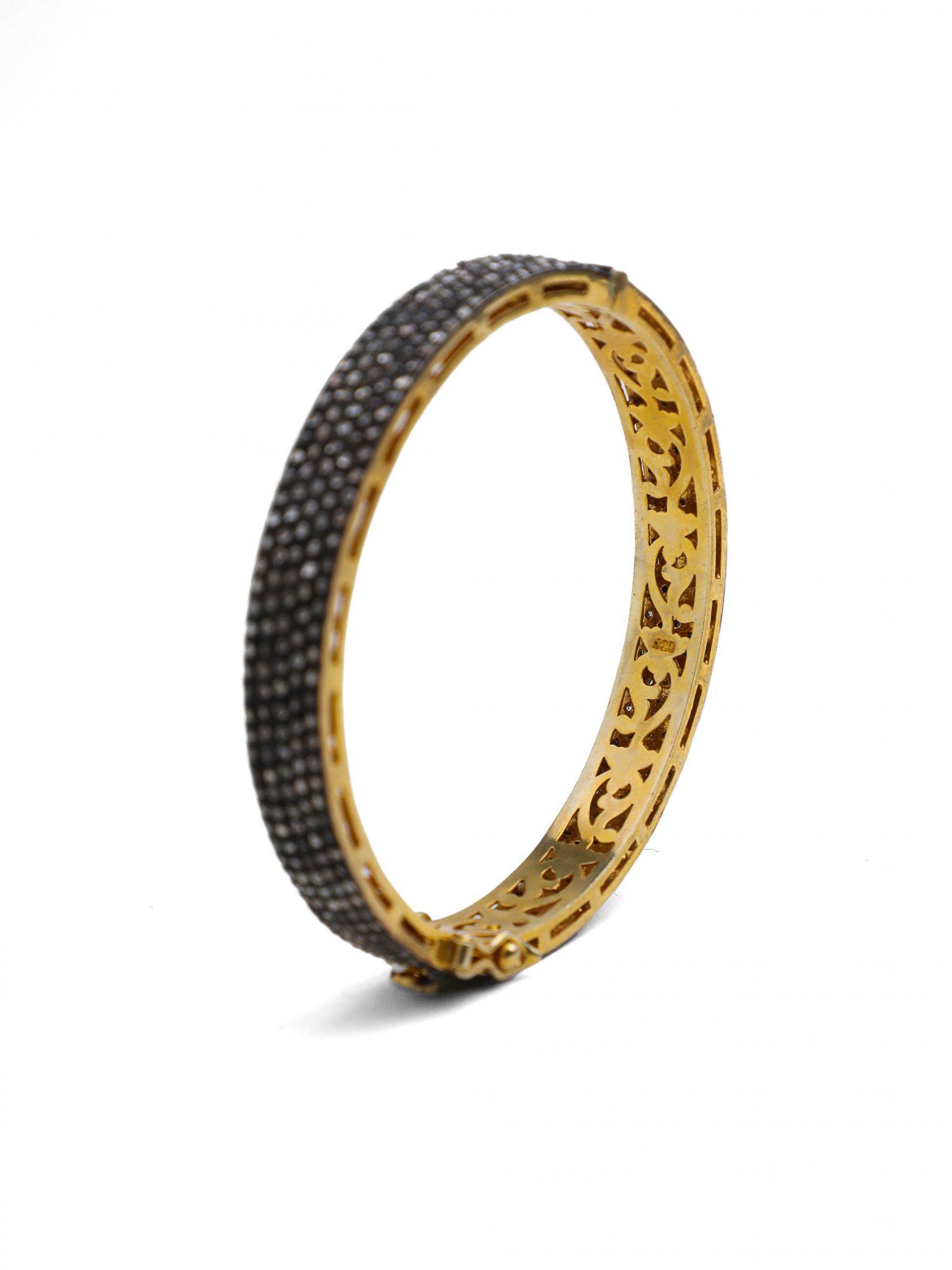 Victorian Champagne Diamond   Bangle