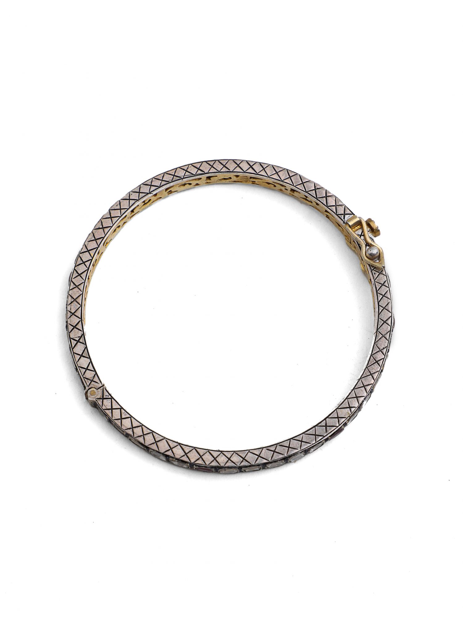 Aisha Victorian Ruby Diamond Bangle