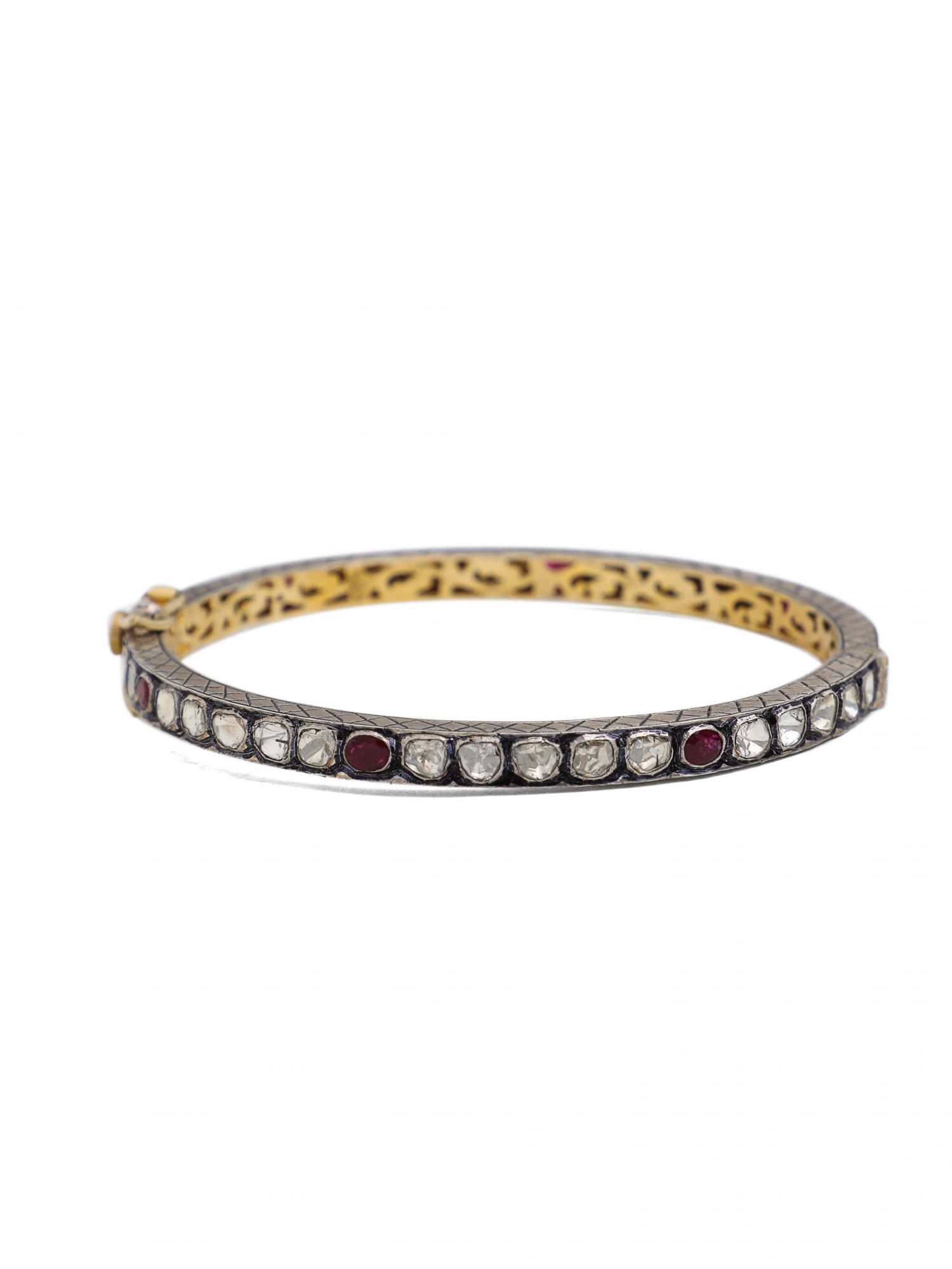 Aisha Victorian Ruby Diamond Bangle