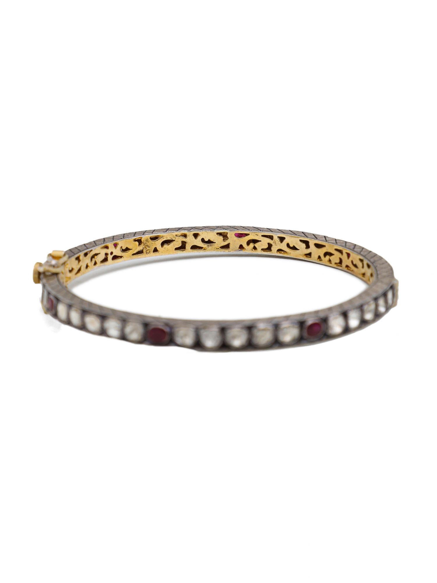 Aisha Victorian Ruby Diamond Bangle