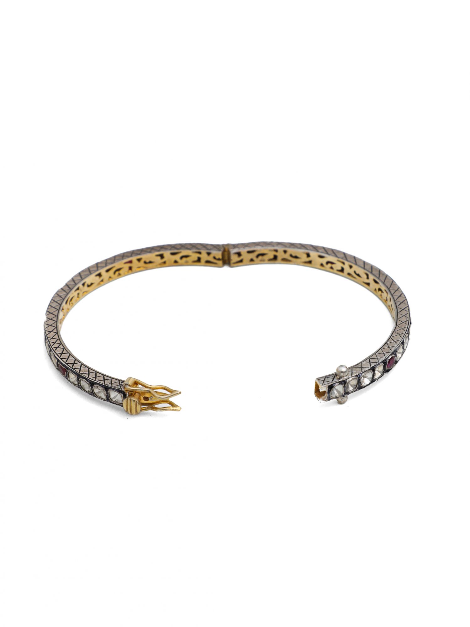 Aisha Victorian Ruby Diamond Bangle