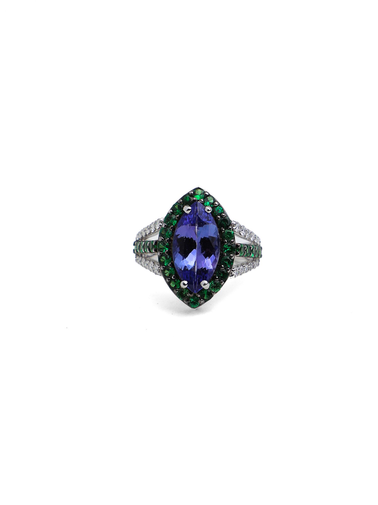 Diamond Tanzanite Parisa Ring