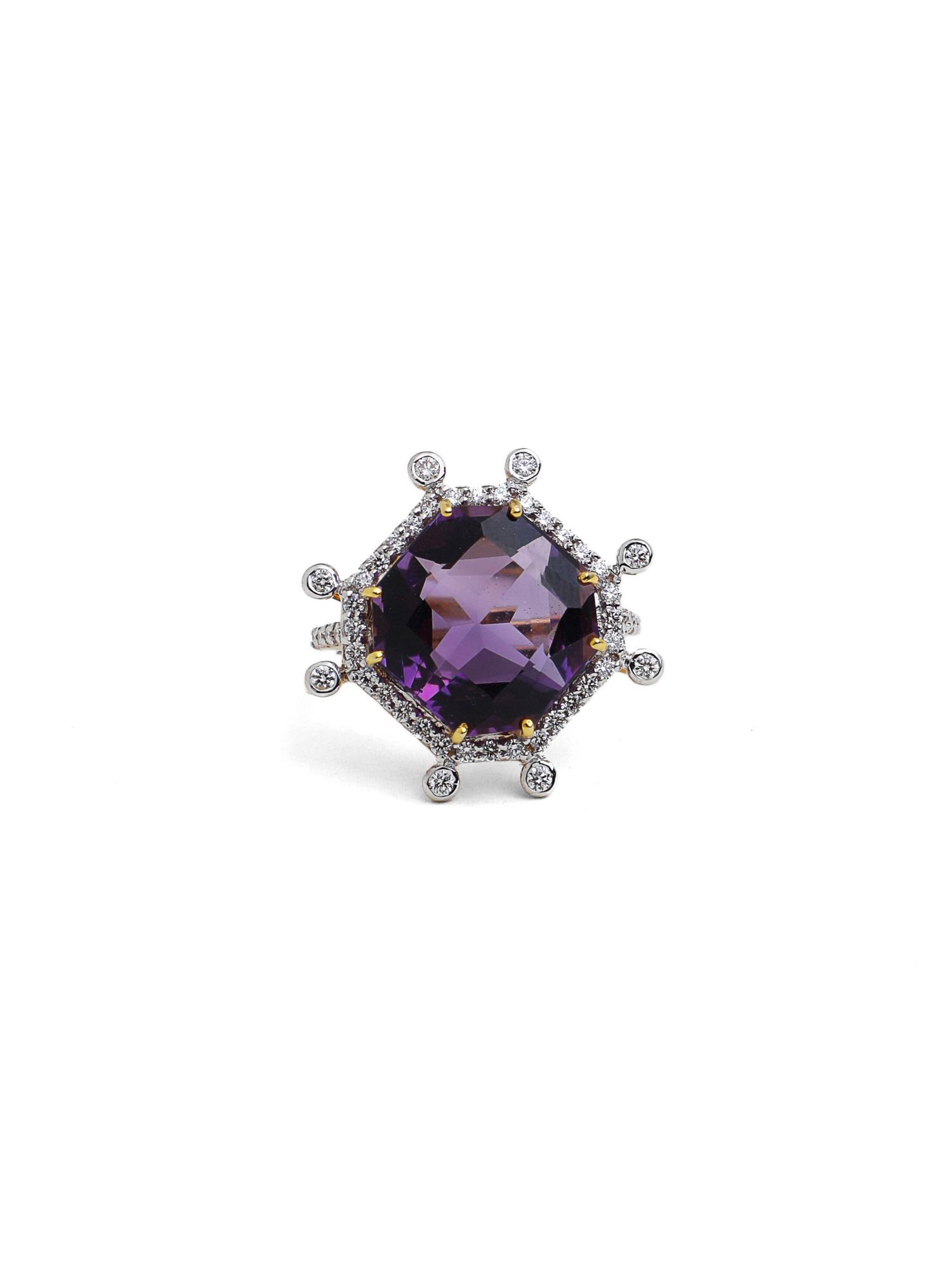 Diamond Amethyst Davia Ring