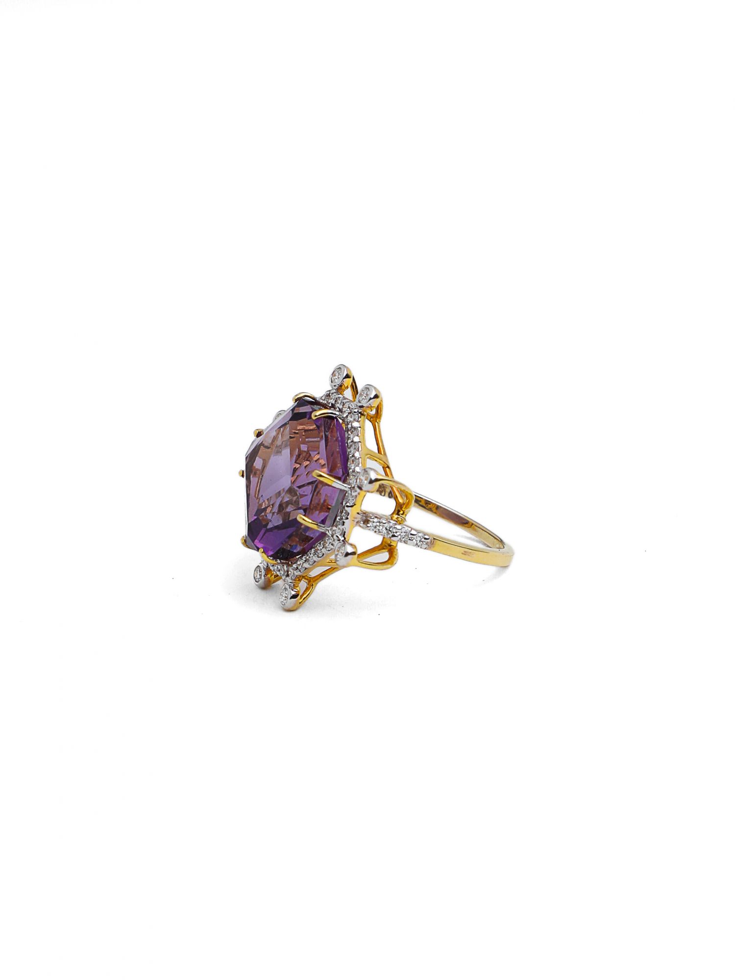 Diamond Amethyst Davia Ring