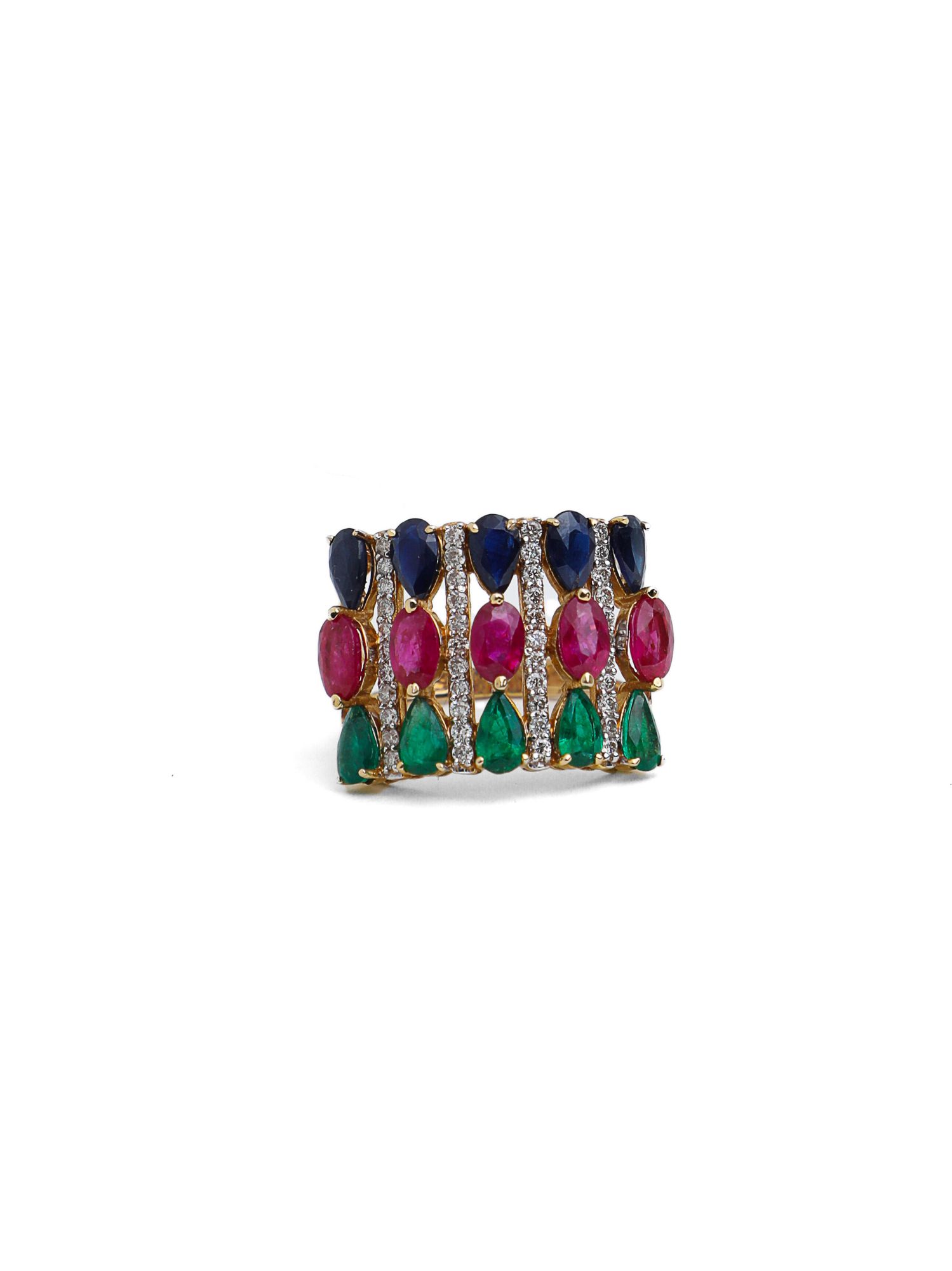 Multi stone Tiarra Ring