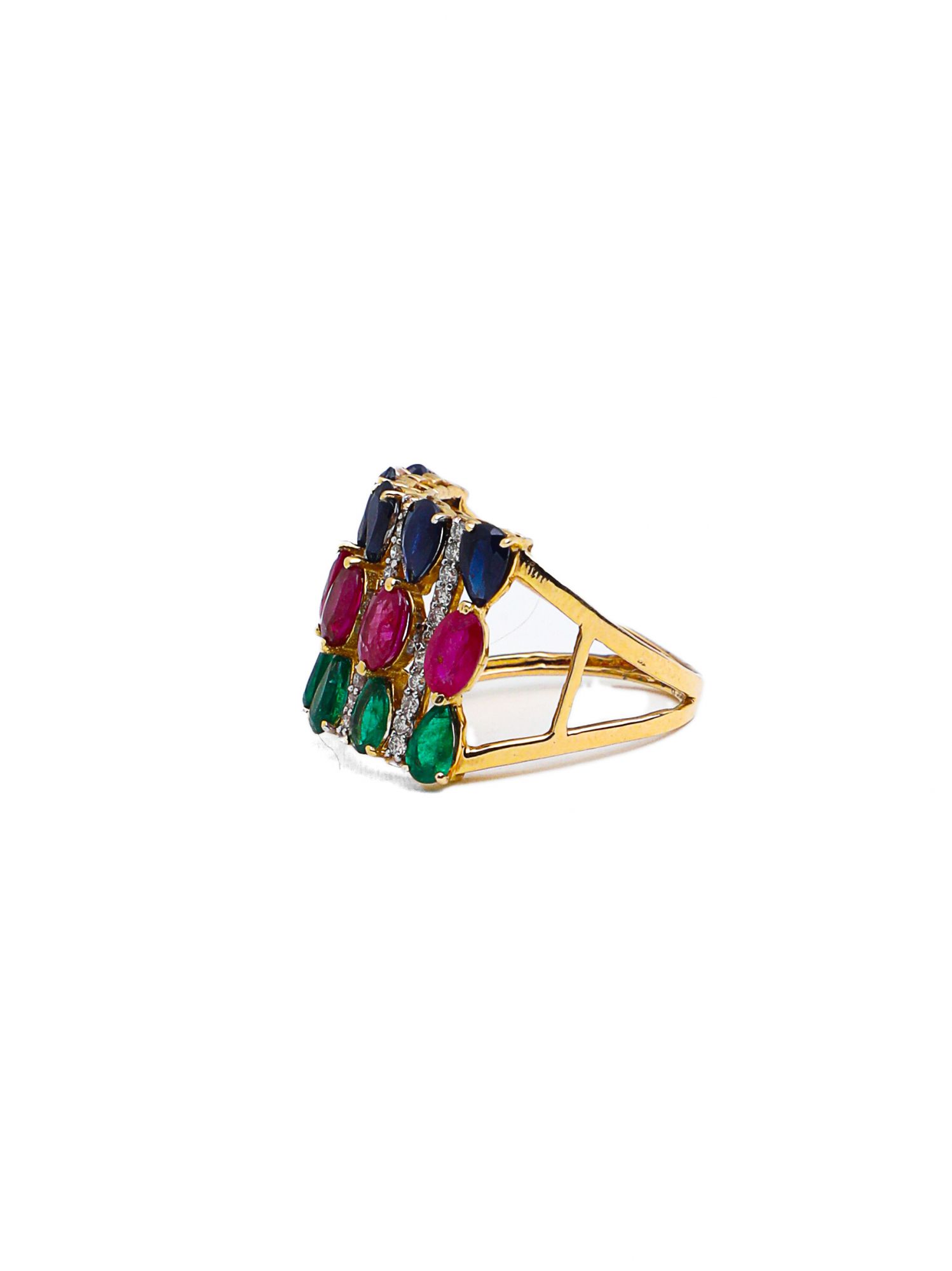 Multi stone Tiarra Ring
