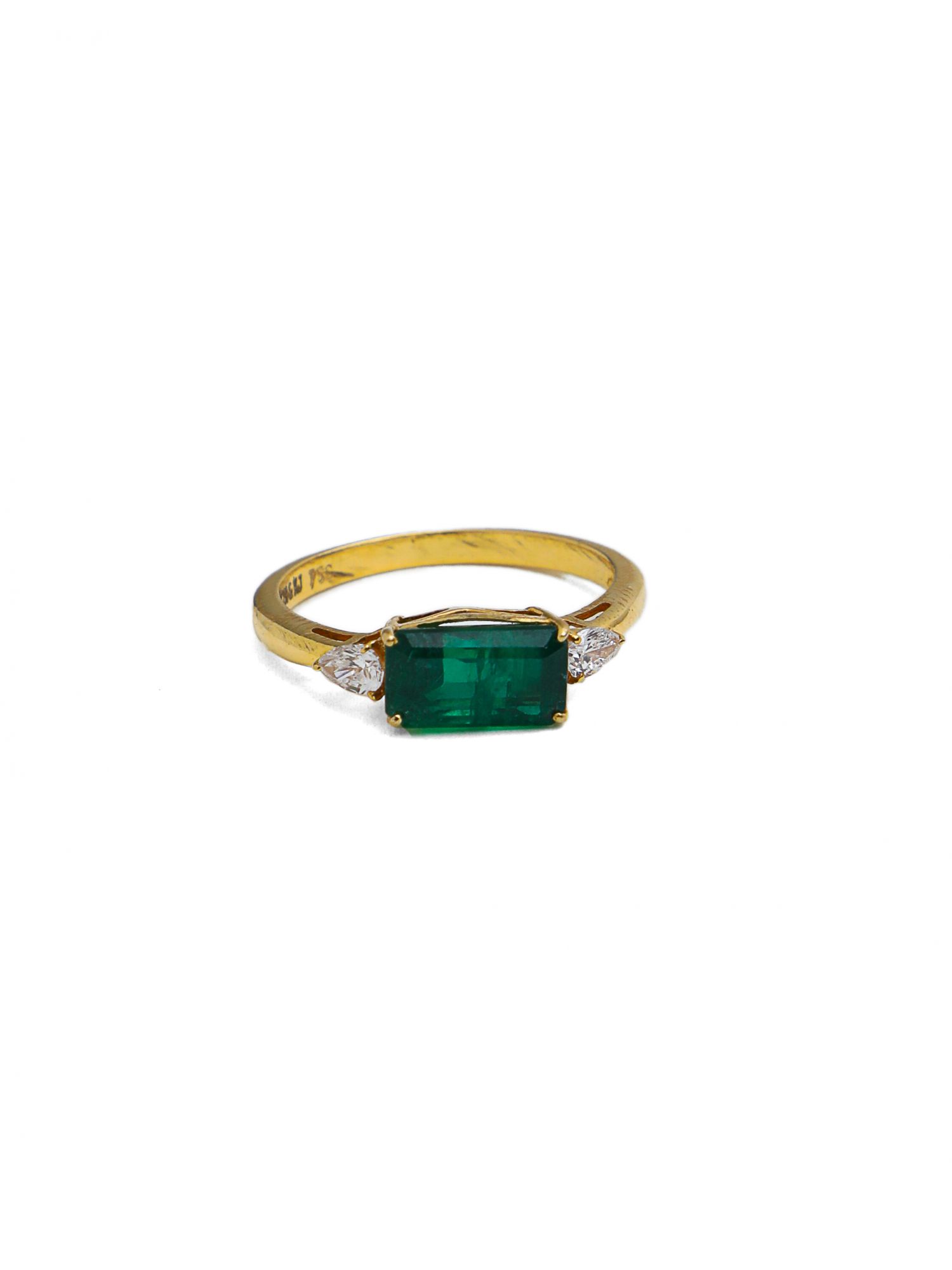 Meera Diamond Emerald Ring