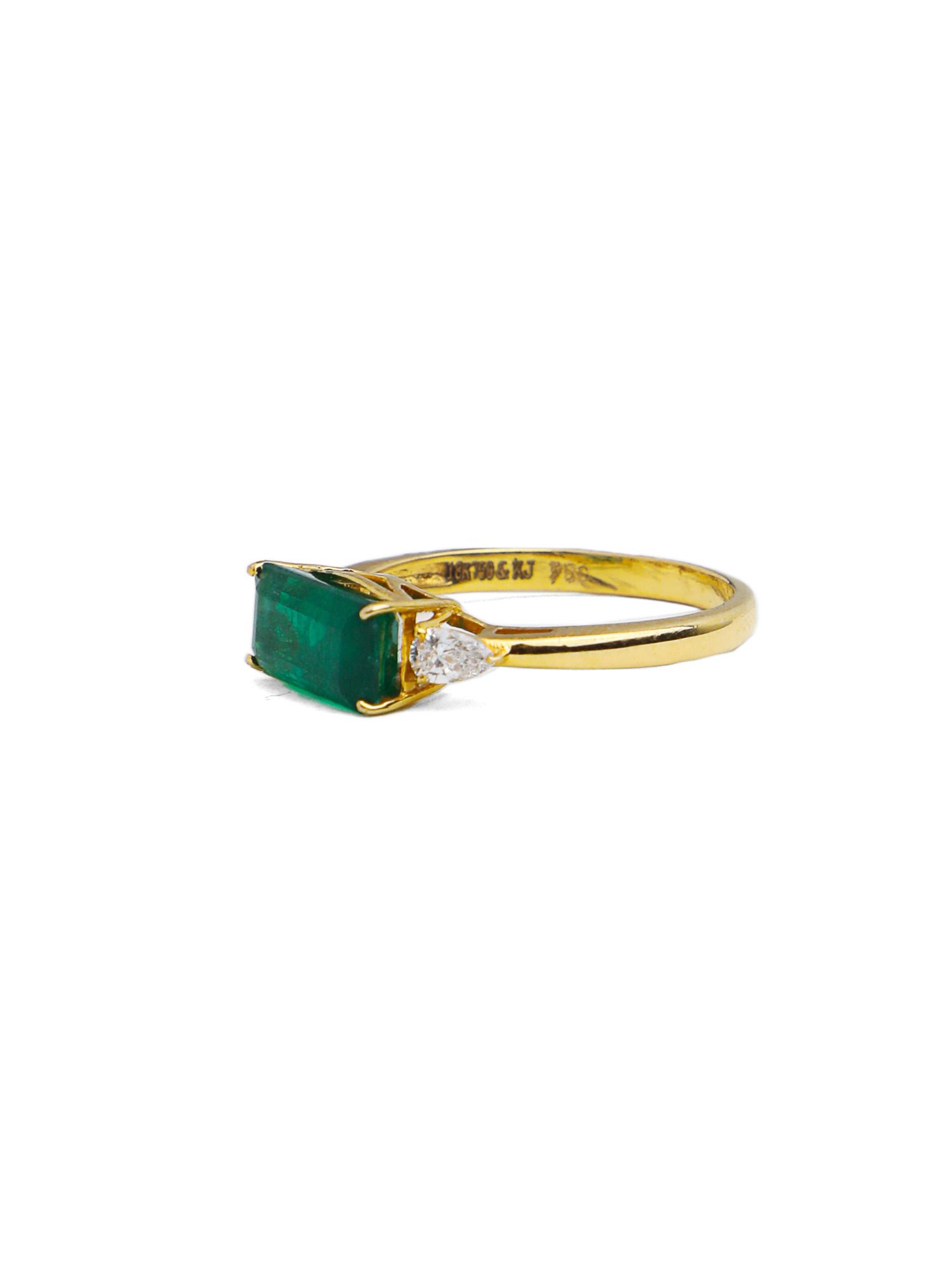Meera Diamond Emerald Ring