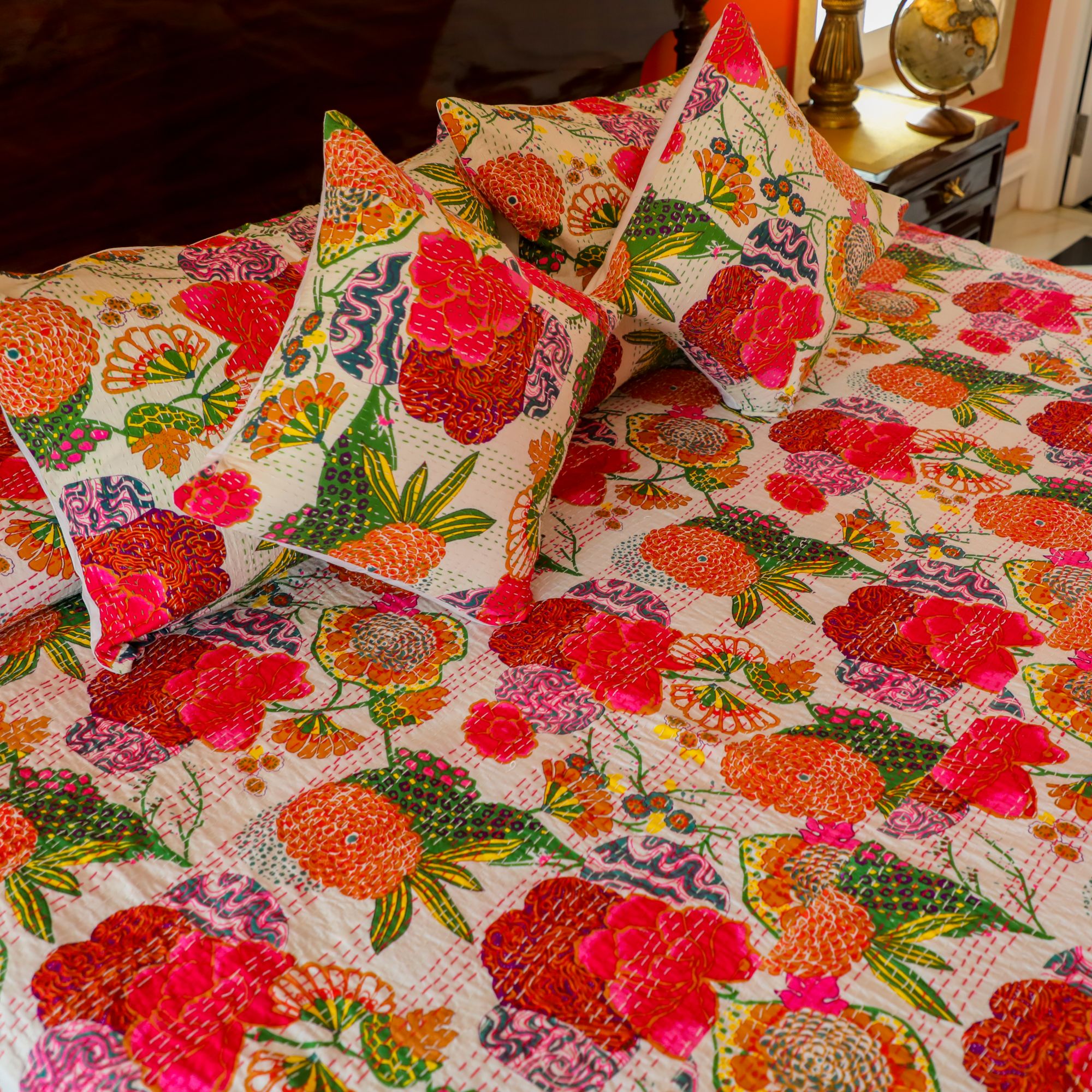 Cotton Kantha Bedcover