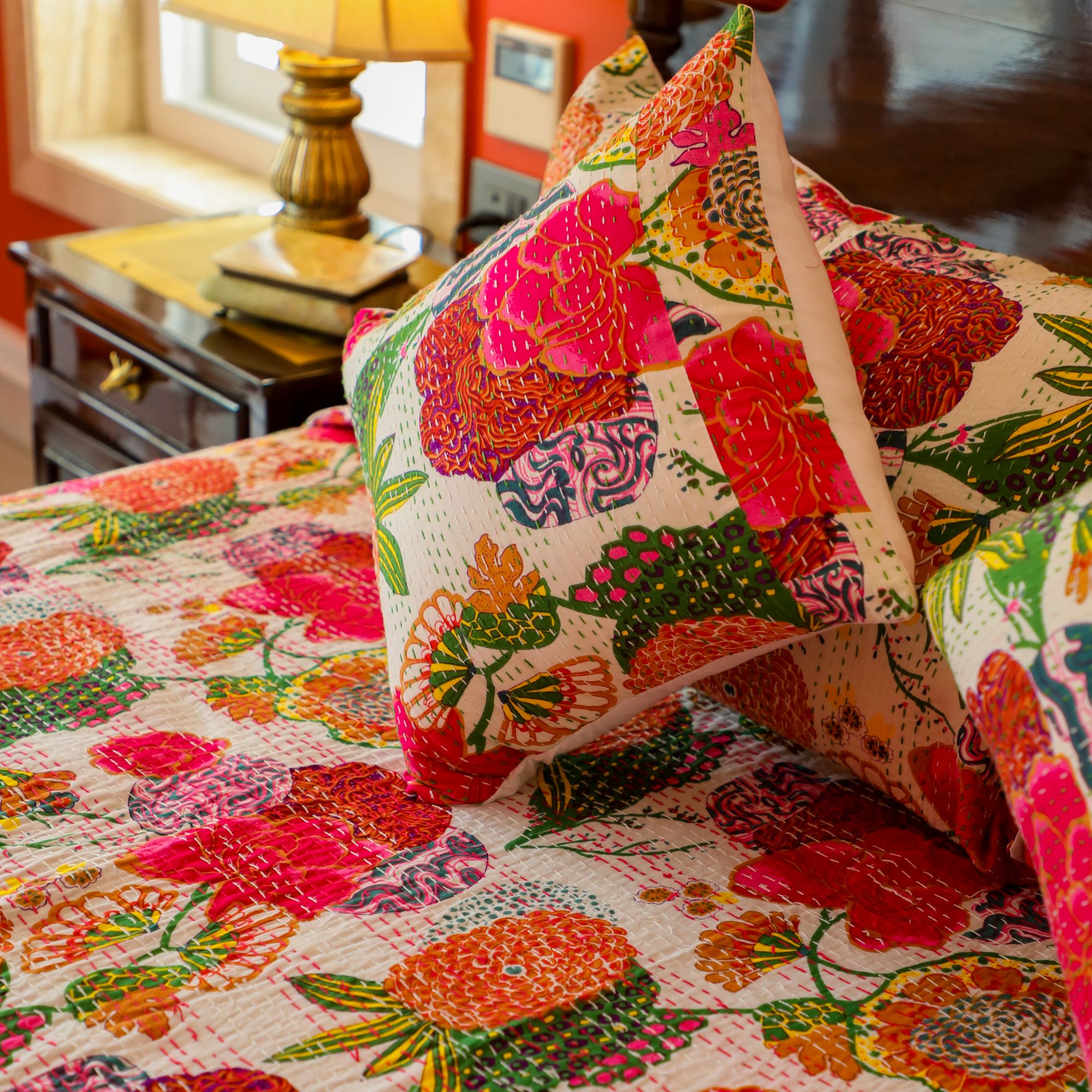 Cotton Kantha Bedcover