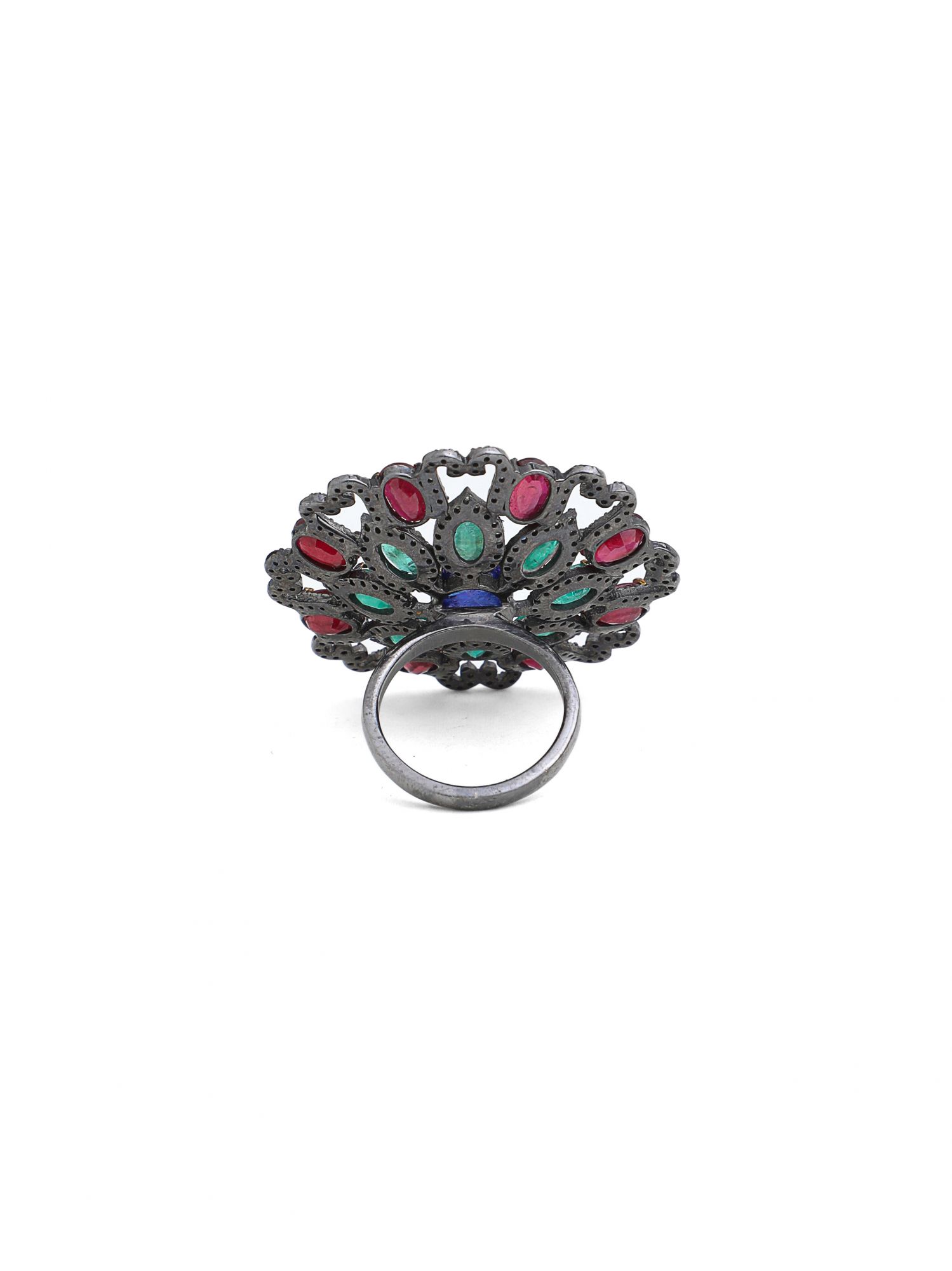 Champagne Diamonds Emerald Ruby and Tanzanite