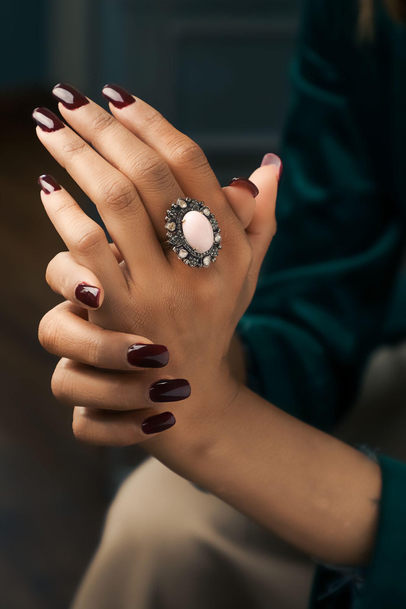 Champagne Diamonds Polki and Opal