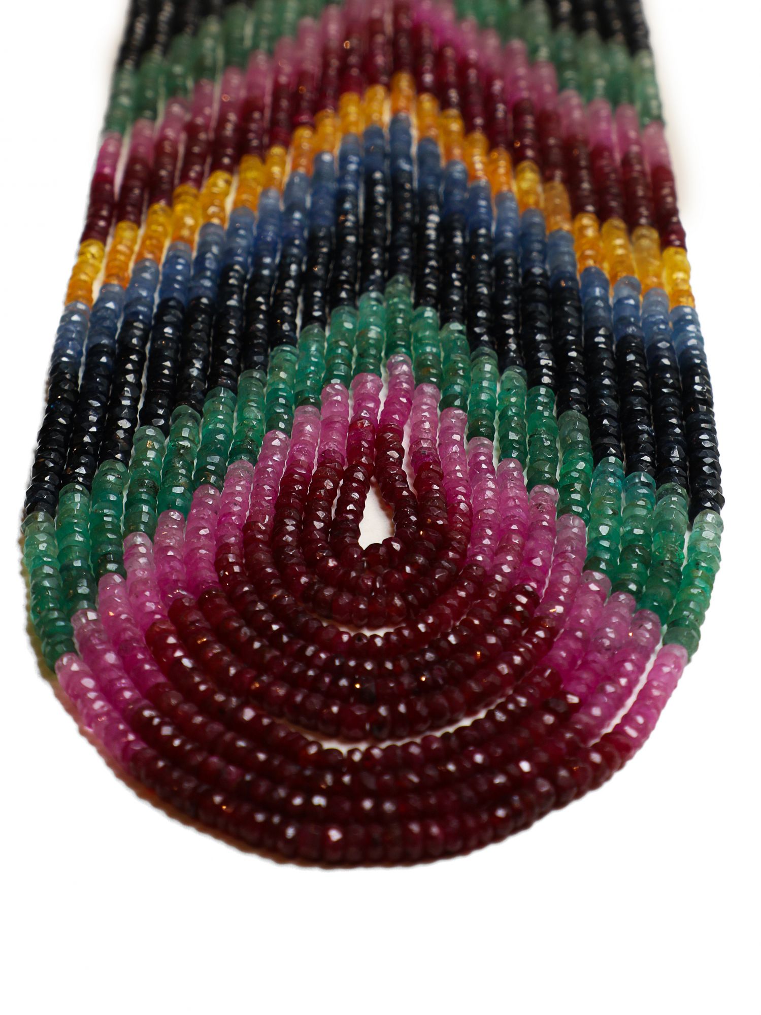 Multi Strings-Ruby Emerald Blue Sapphire Yellow sapphire